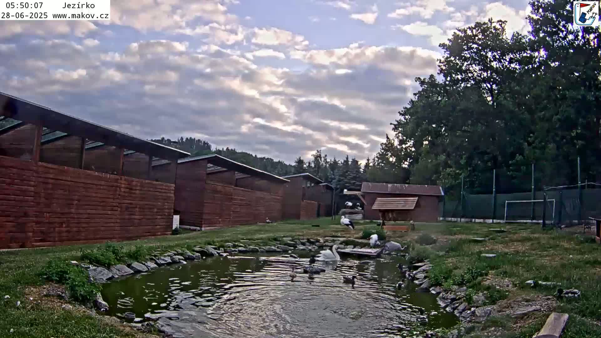 Pisek, Makov Animal Rescue Station Lake Live Cam - Cizova, Pisek, Juhočeský Kraj (South Bohemian), Czechia