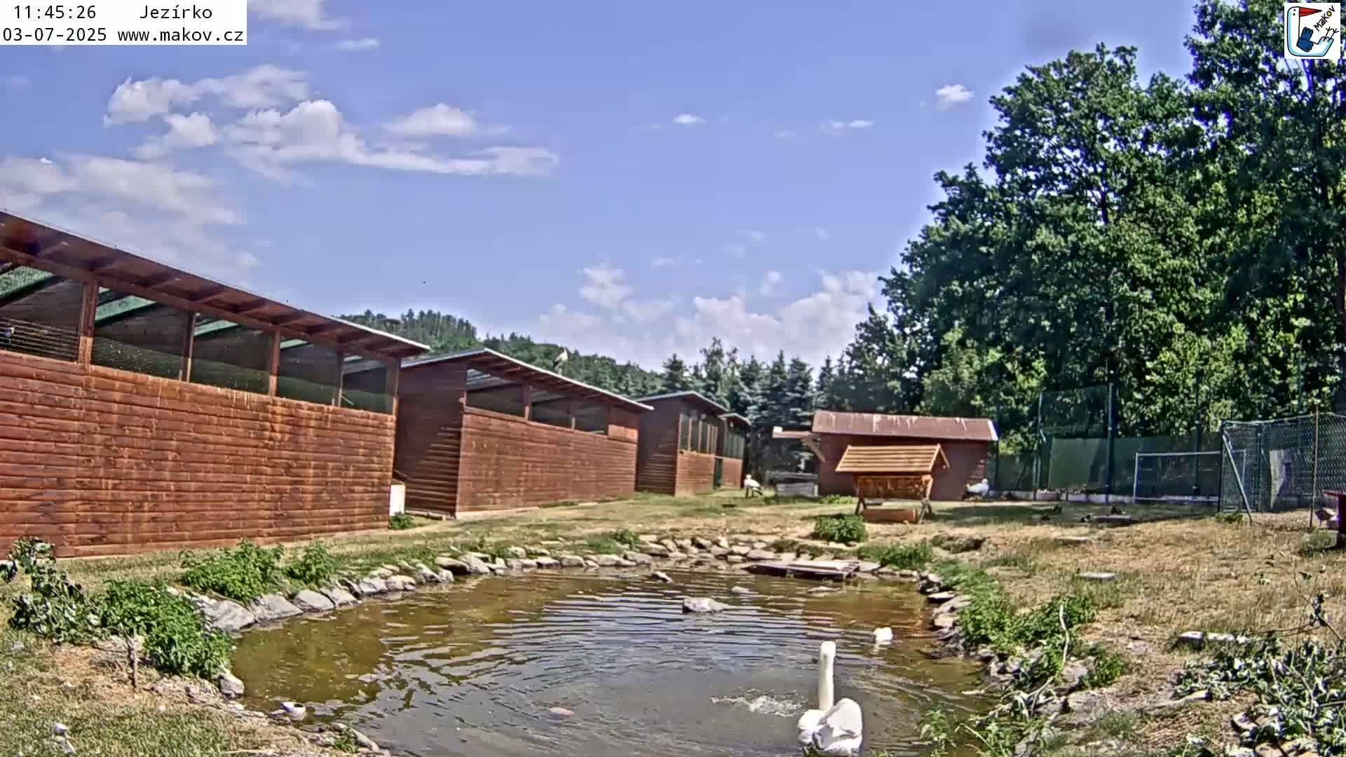 Pisek, Makov Animal Rescue Station Lake Live Cam - Cizova, Pisek, Juhočeský Kraj (South Bohemian), Czechia