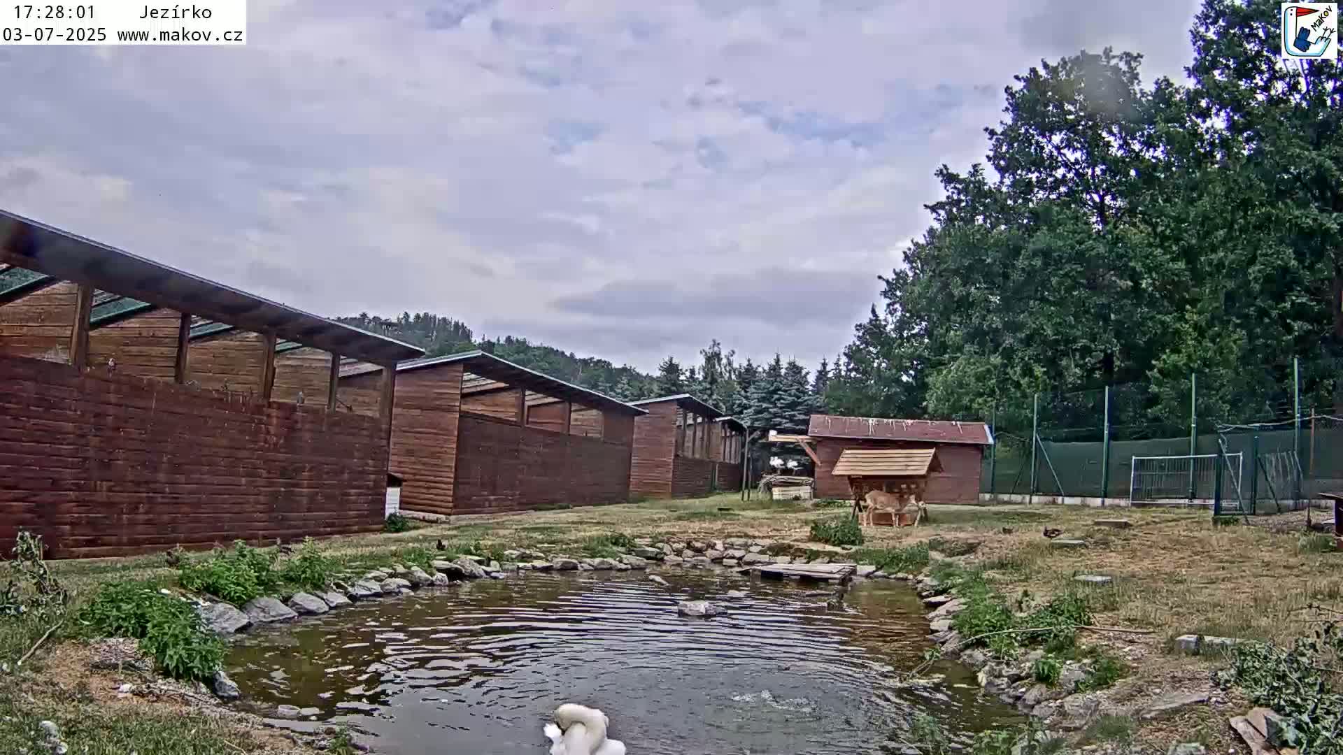 Pisek, Makov Animal Rescue Station Lake Live Cam - Cizova, Pisek, Juhočeský Kraj (South Bohemian), Czechia