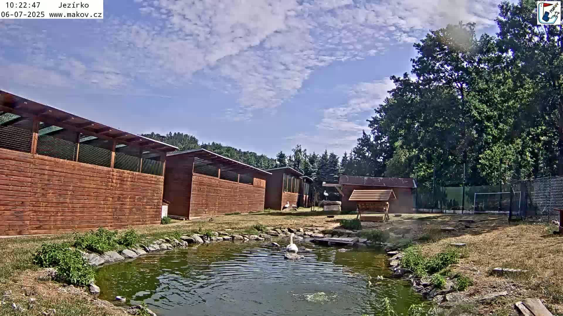 Pisek, Makov Animal Rescue Station Lake Live Cam - Cizova, Pisek, Juhočeský Kraj (South Bohemian), Czechia