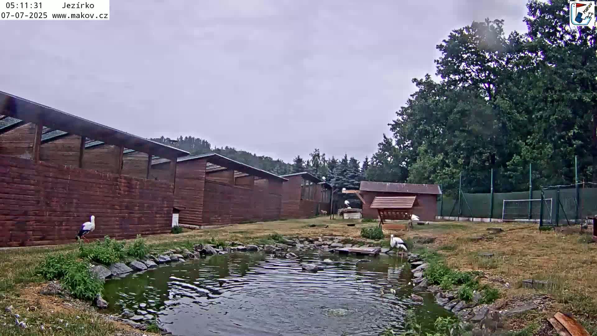 Pisek, Makov Animal Rescue Station Lake Live Cam - Cizova, Pisek, Juhočeský Kraj (South Bohemian), Czechia
