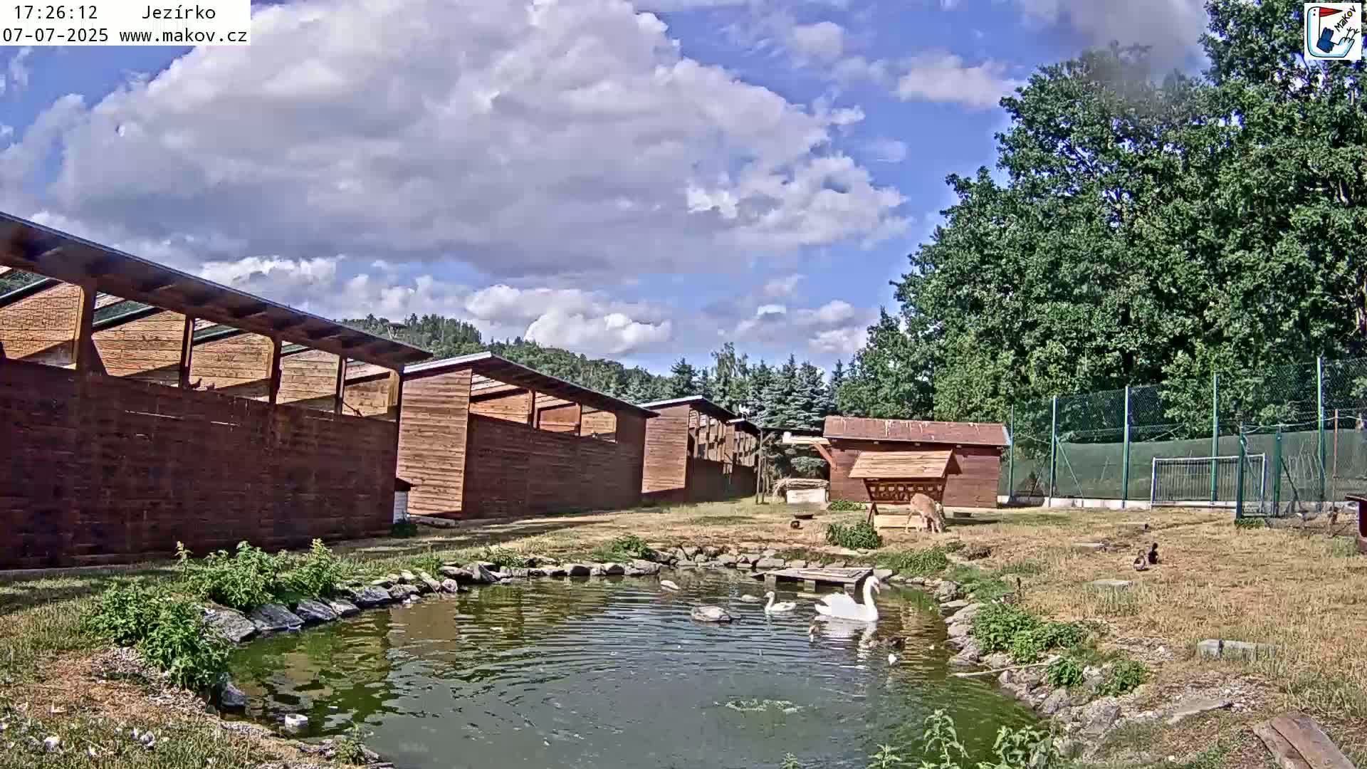 Pisek, Makov Animal Rescue Station Lake Live Cam - Cizova, Pisek, Juhočeský Kraj (South Bohemian), Czechia