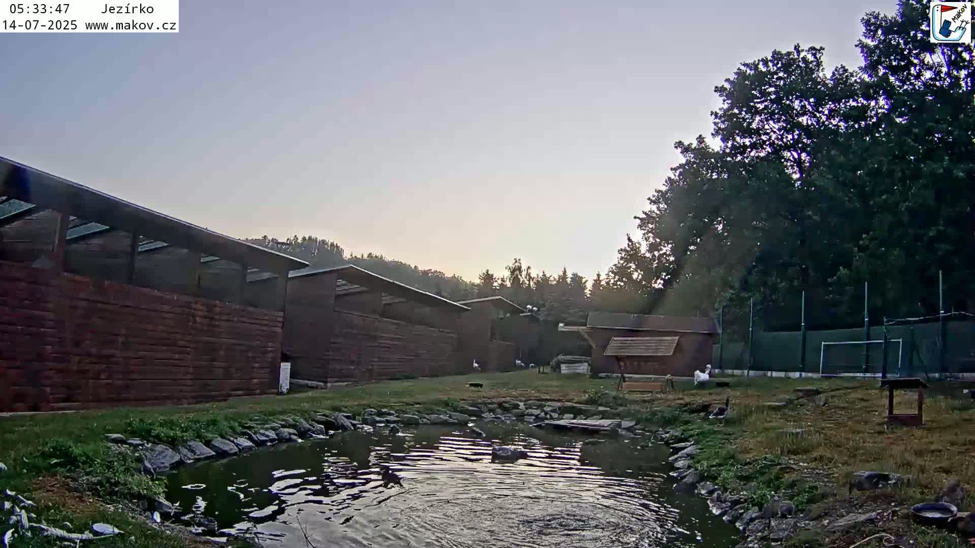 Pisek, Makov Animal Rescue Station Lake Live Cam - Cizova, Pisek, Juhočeský Kraj (South Bohemian), Czechia