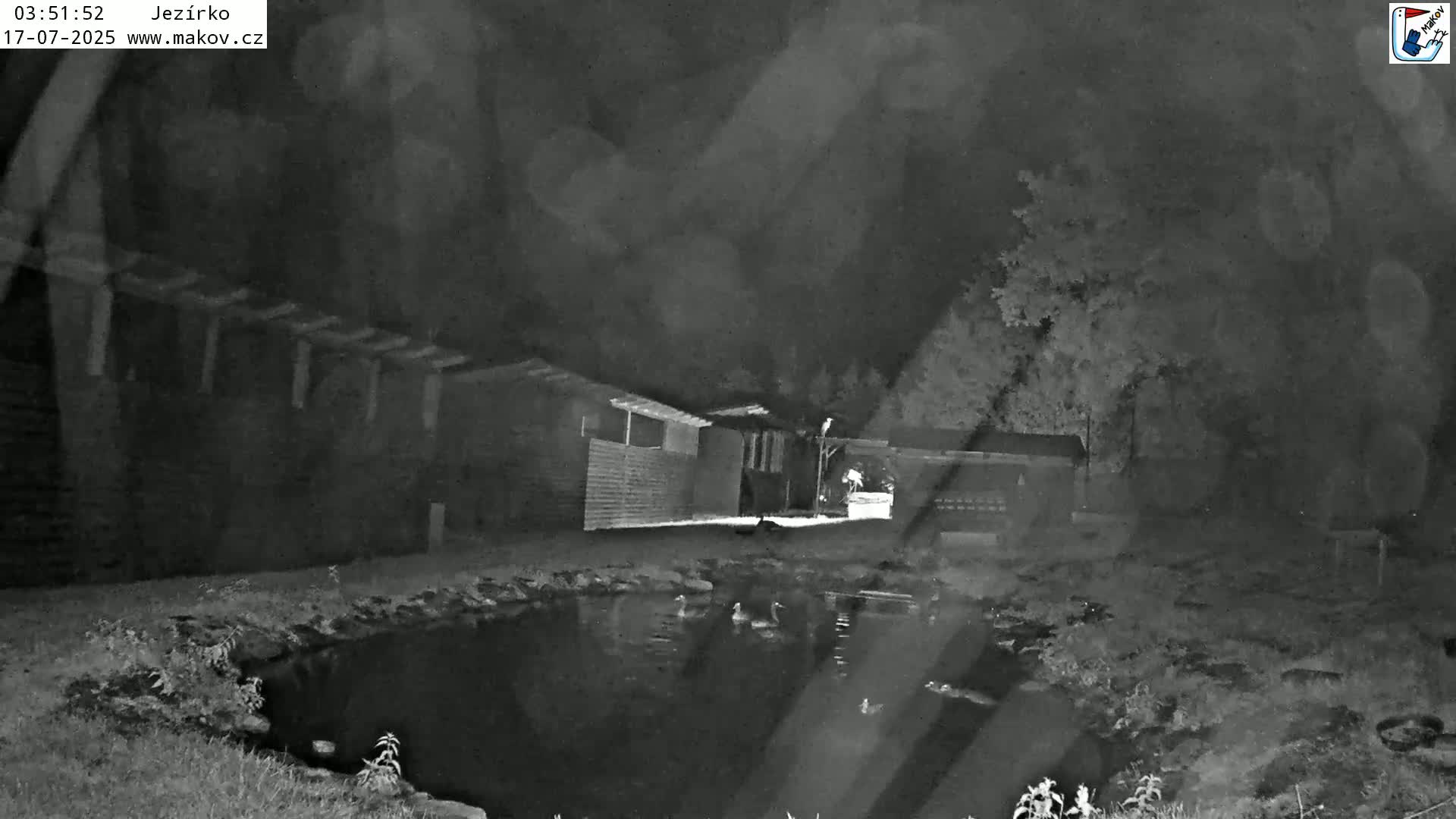 Pisek, Makov Animal Rescue Station Lake Live Cam - Cizova, Pisek, Juhočeský Kraj (South Bohemian), Czechia