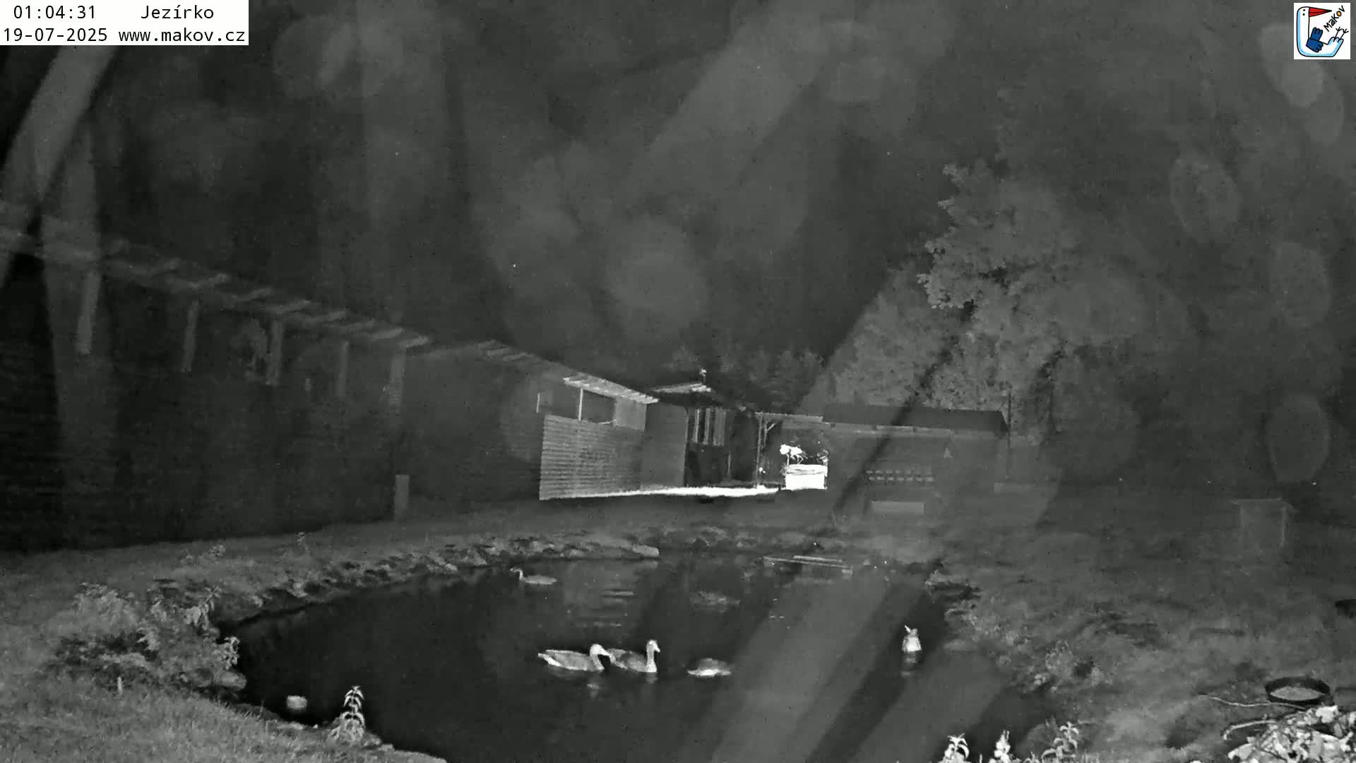 Pisek, Makov Animal Rescue Station Lake Live Cam - Cizova, Pisek, Juhočeský Kraj (South Bohemian), Czechia