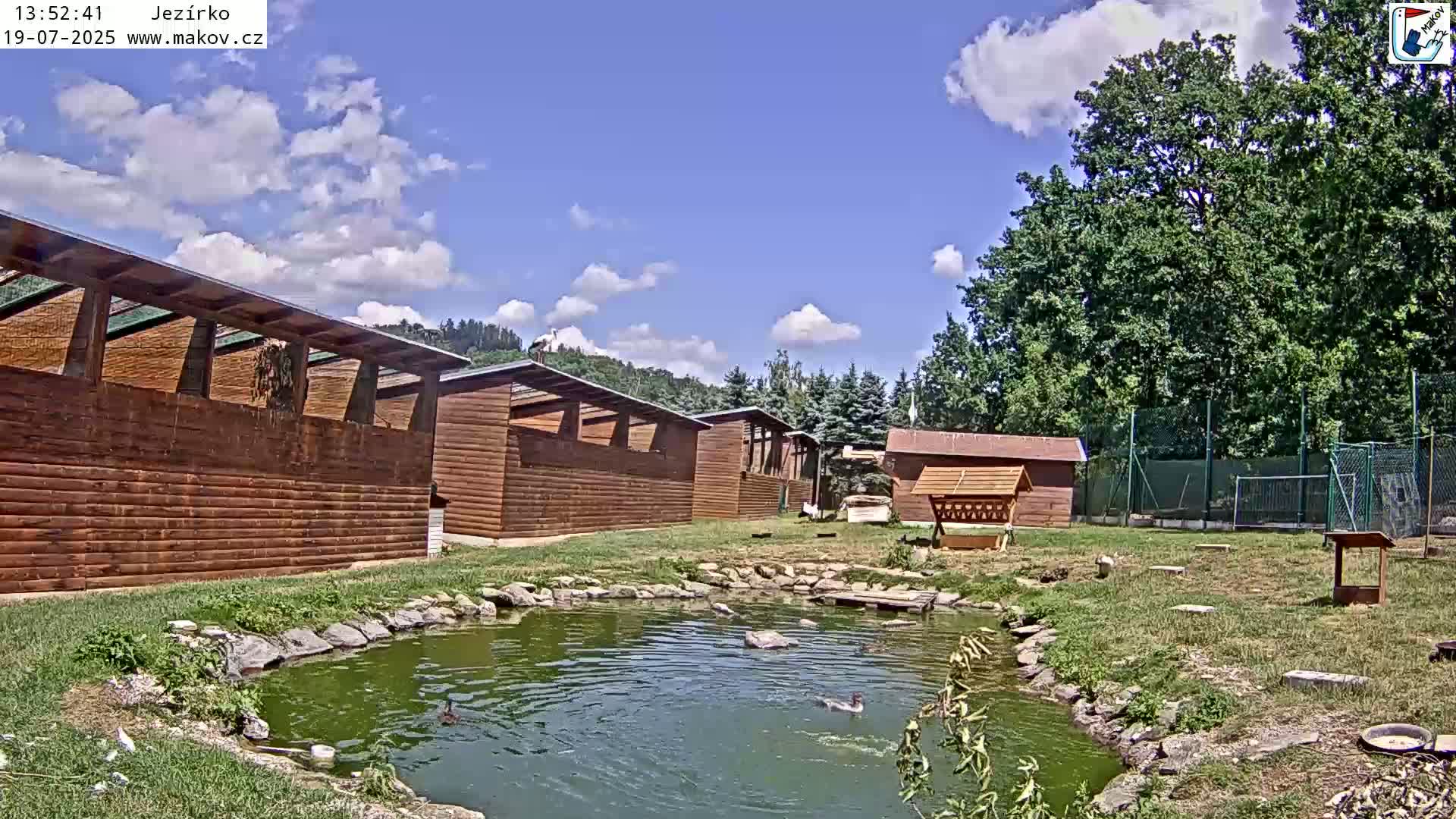 Pisek, Makov Animal Rescue Station Lake Live Cam - Cizova, Pisek, Juhočeský Kraj (South Bohemian), Czechia