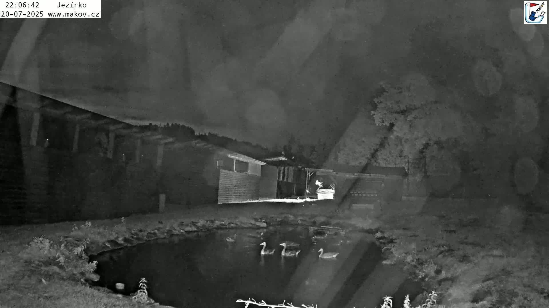 Pisek, Makov Animal Rescue Station Lake Live Cam - Cizova, Pisek, Juhočeský Kraj (South Bohemian), Czechia