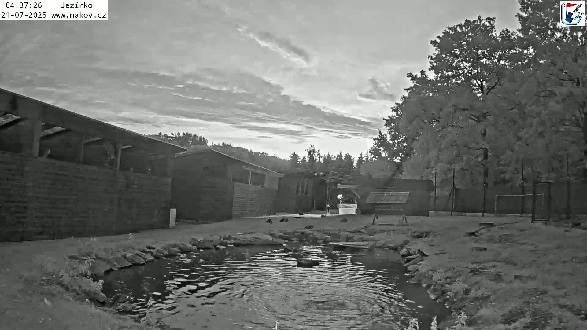 Pisek, Makov Animal Rescue Station Lake Live Cam - Cizova, Pisek, Juhočeský Kraj (South Bohemian), Czechia