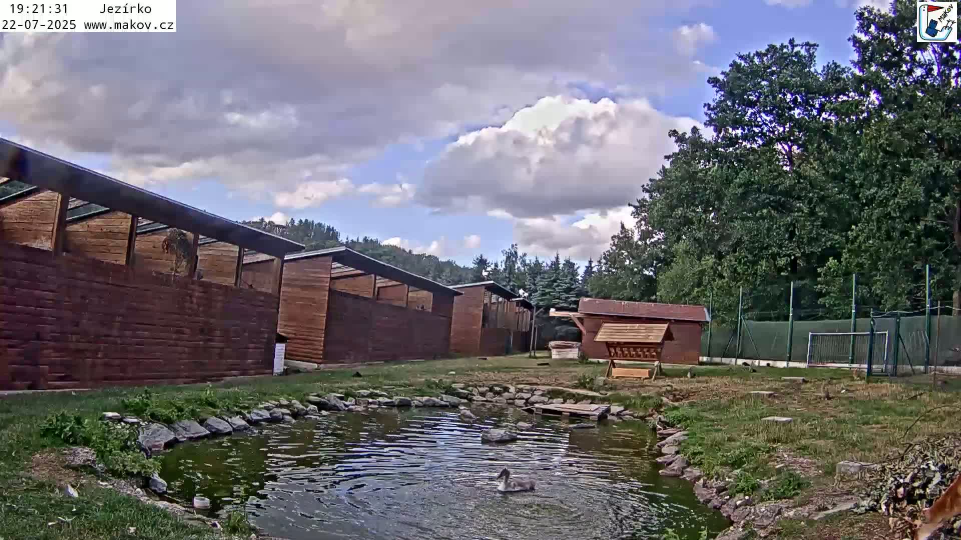 Pisek, Makov Animal Rescue Station Lake Live Cam - Cizova, Pisek, Juhočeský Kraj (South Bohemian), Czechia