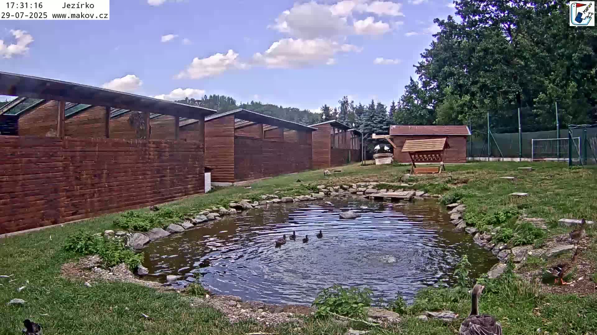 Pisek, Makov Animal Rescue Station Lake Live Cam - Cizova, Pisek, Juhočeský Kraj (South Bohemian), Czechia