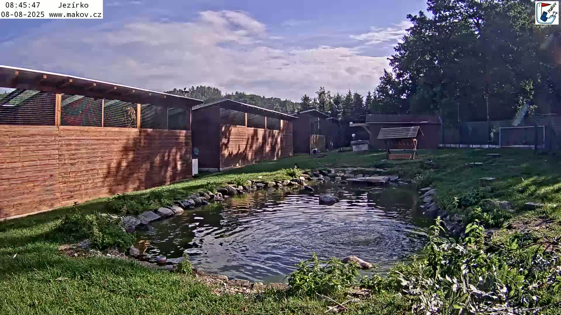 Pisek, Makov Animal Rescue Station Lake Live Cam - Cizova, Pisek, Juhočeský Kraj (South Bohemian), Czechia