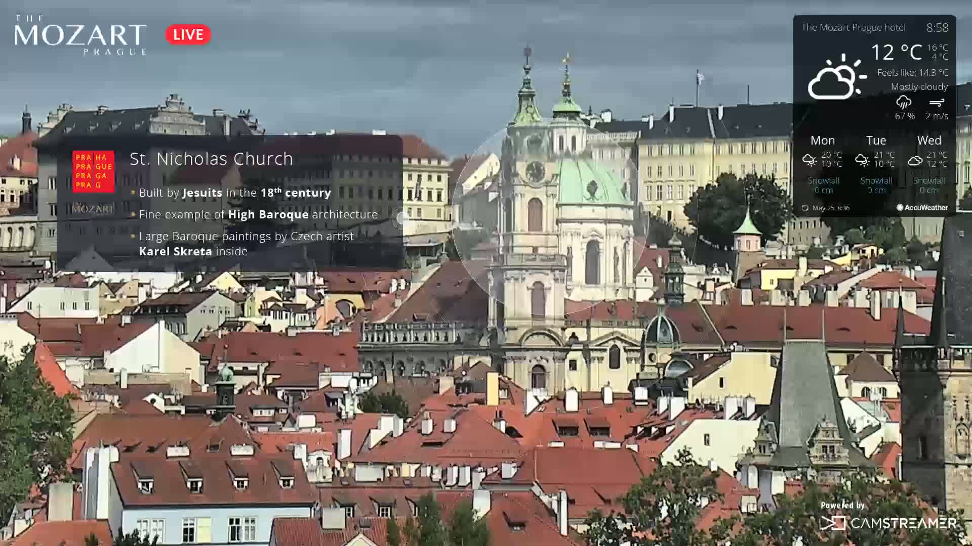 Prague Historical Area Live Cam - Praha 1, Praha, Hlavní Město, Czechia