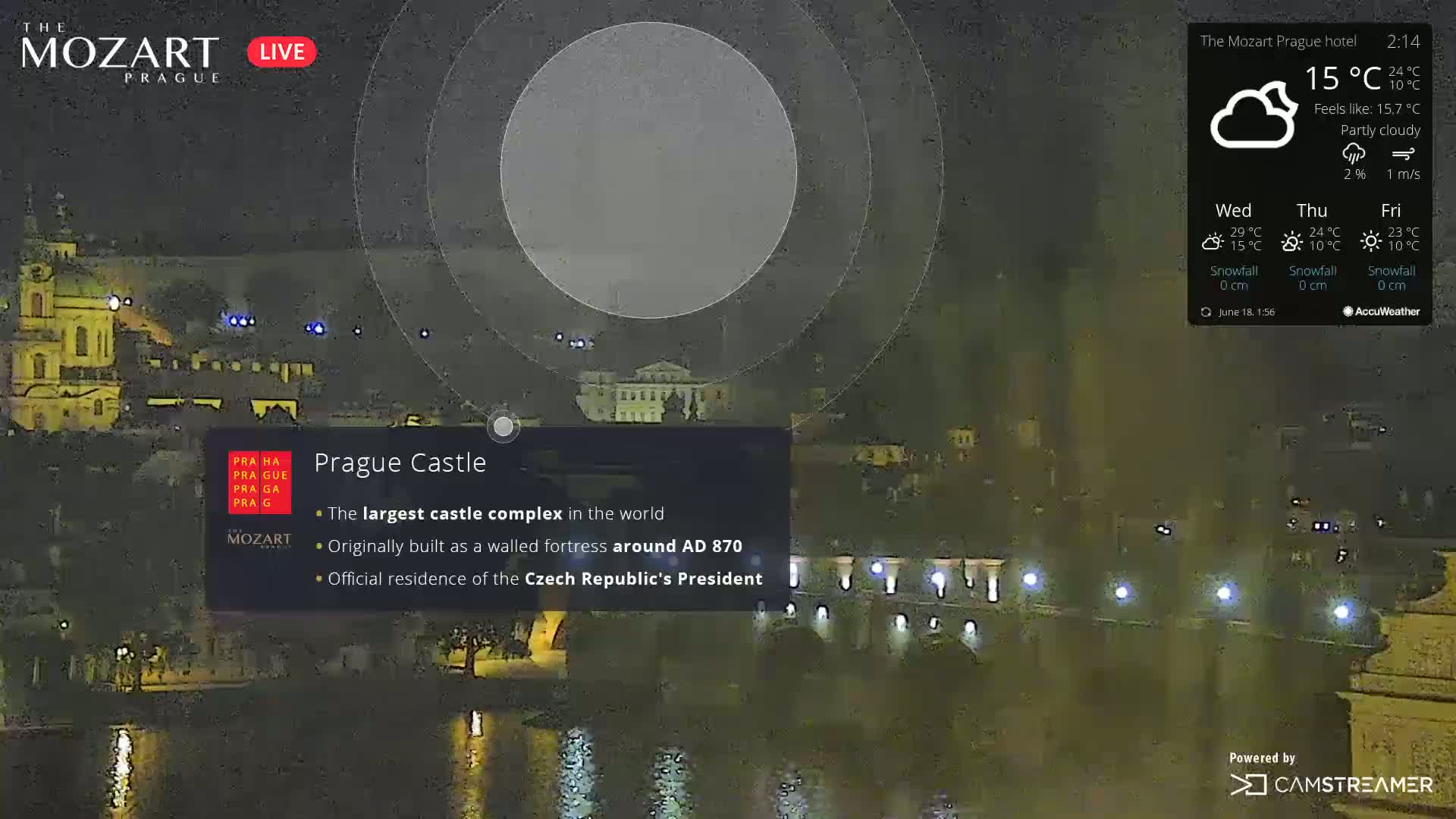 Prague Historical Area Live Cam - Praha 1, Praha, Hlavní Město, Czechia