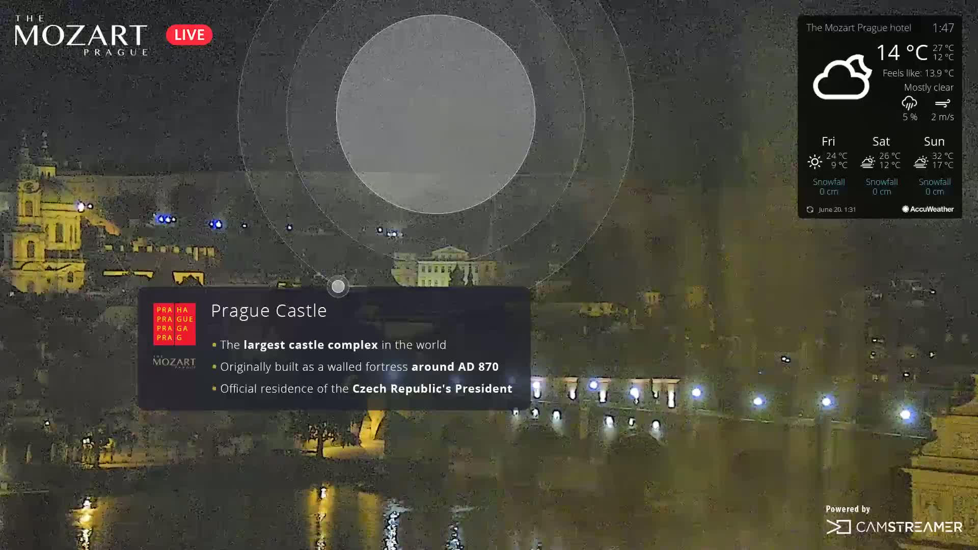 Prague Historical Area Live Cam - Praha 1, Praha, Hlavní Město, Czechia