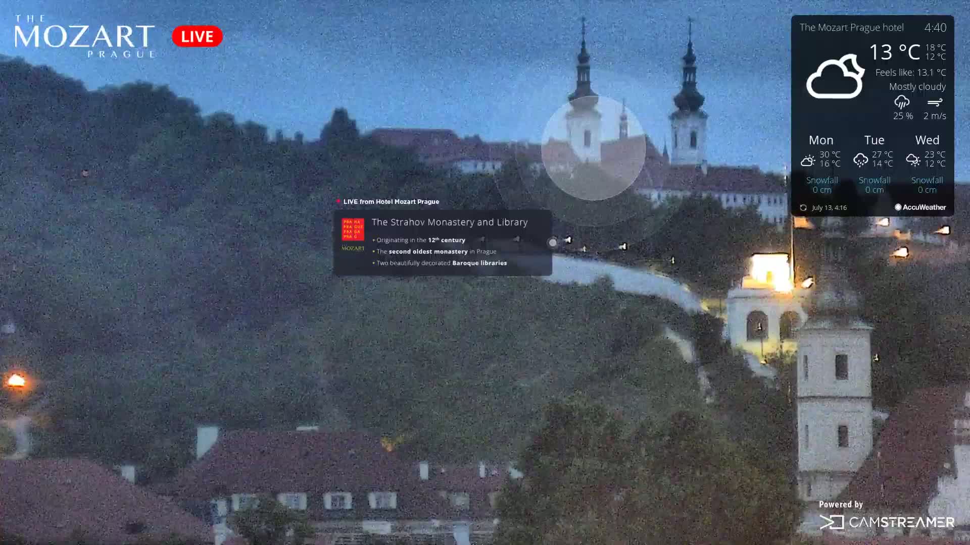 Prague Historical Area Live Cam - Praha 1, Praha, Hlavní Město, Czechia