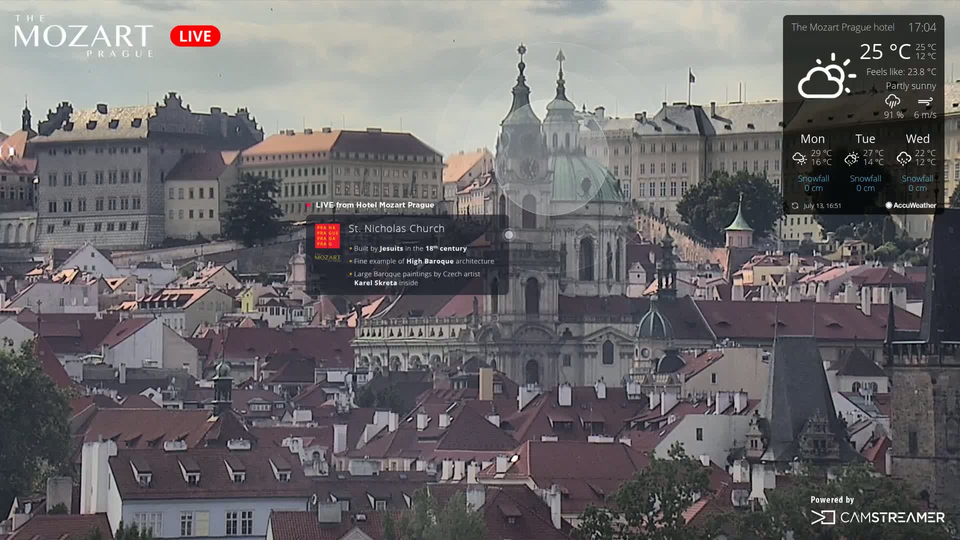 Prague Historical Area Live Cam - Praha 1, Praha, Hlavní Město, Czechia