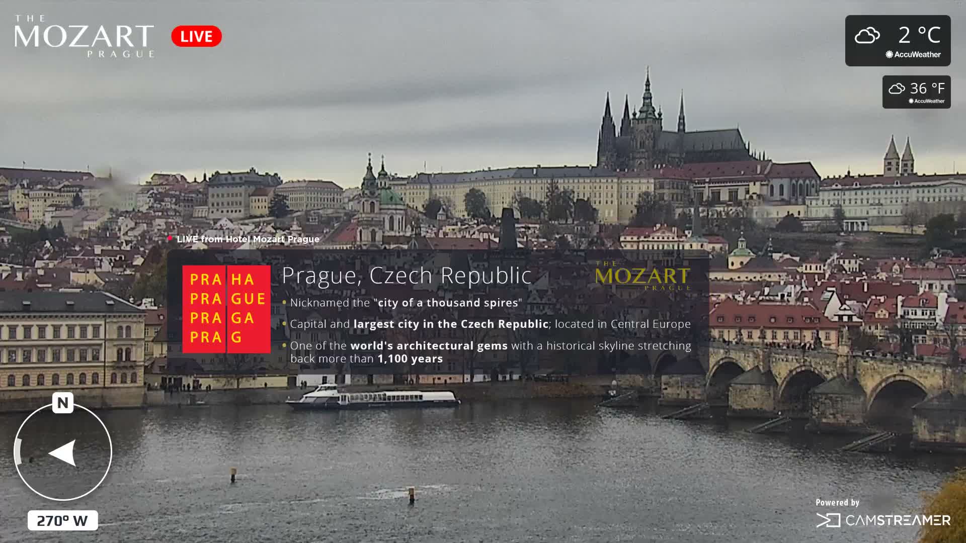 Prague Historical Area Static Live Cam - Praha 1, Praha, Hlavní Město, Czechia