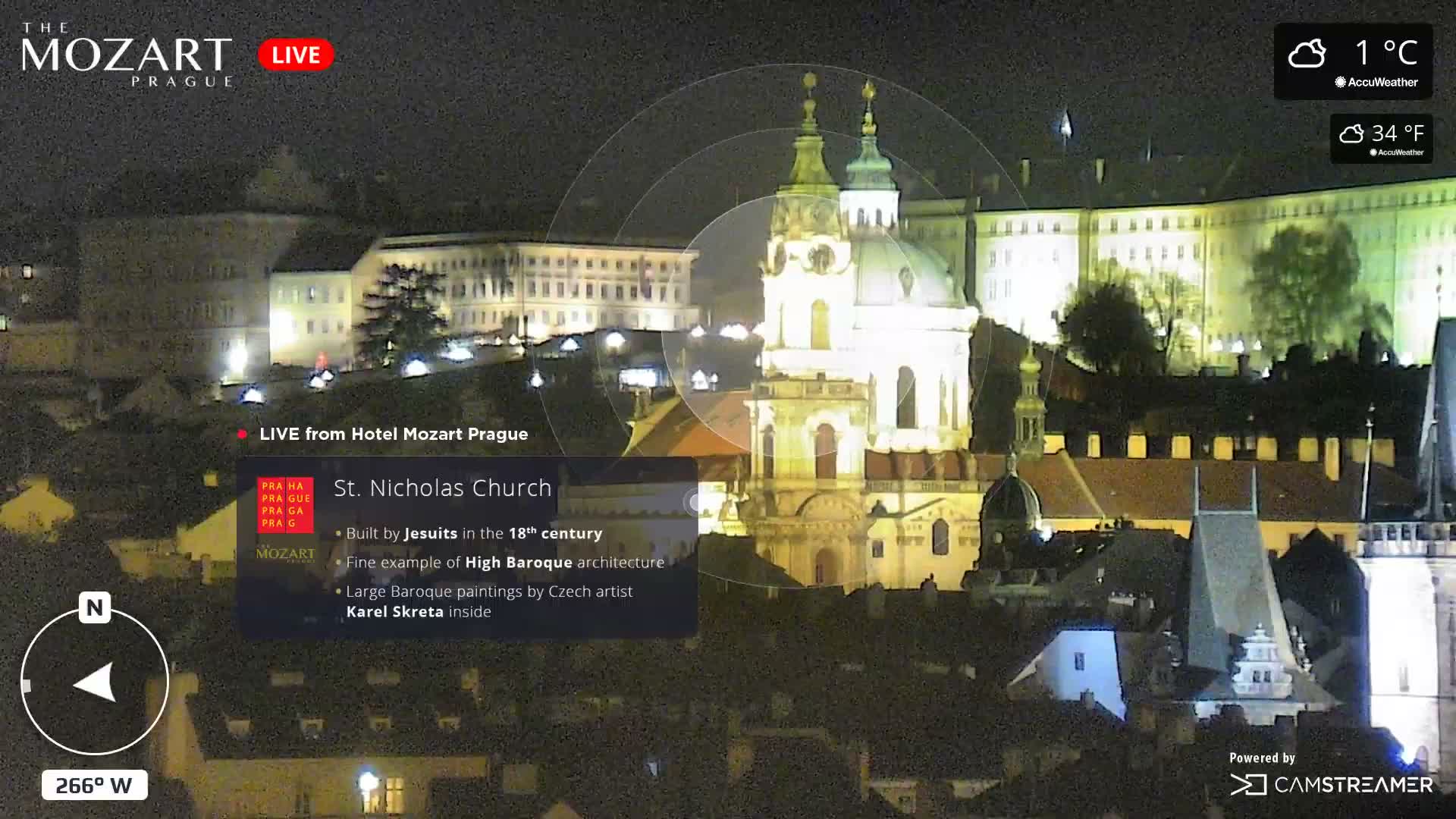 Prague Historical Area Static Live Cam - Praha 1, Praha, Hlavní Město, Czechia