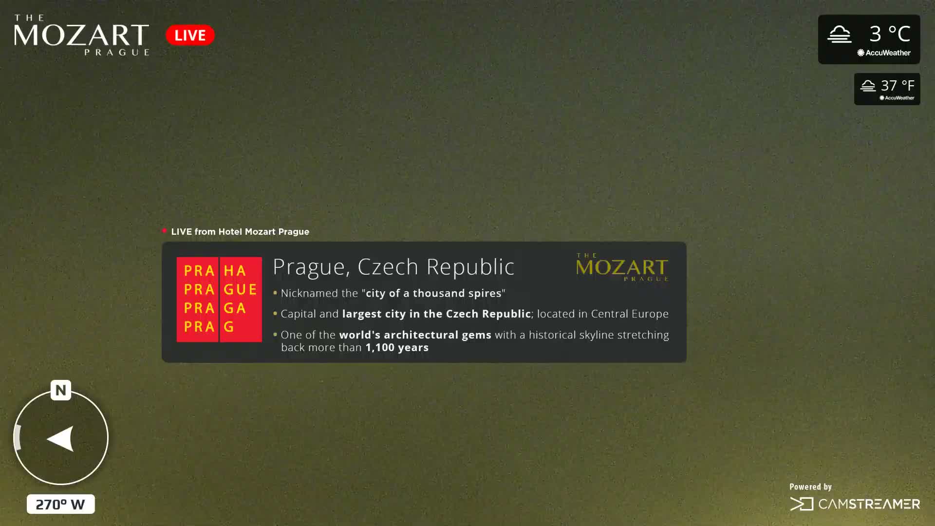 Prague Historical Area Static Live Cam - Praha 1, Praha, Hlavní Město, Czechia