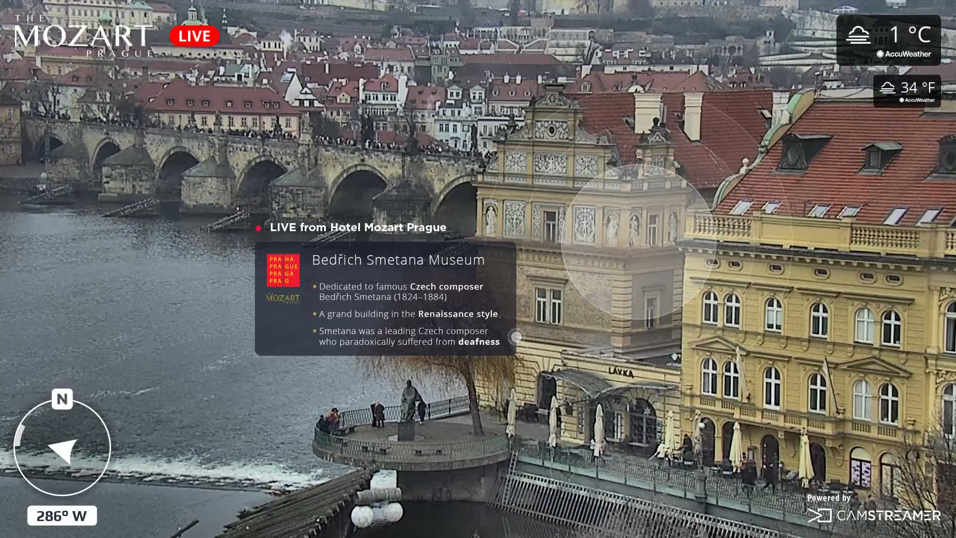 Prague Historical Area Static Live Cam - Praha 1, Praha, Hlavní Město, Czechia