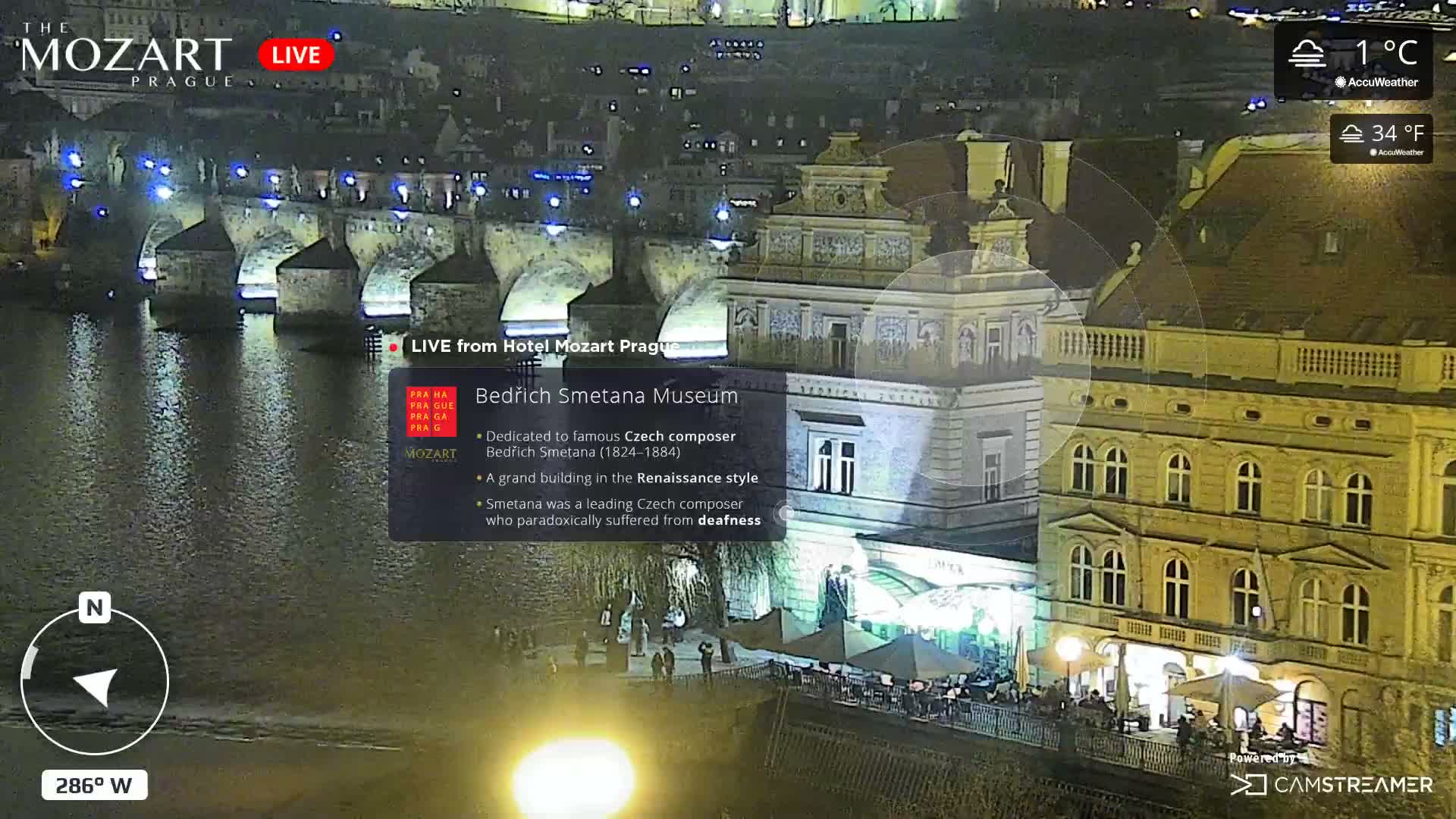 Prague Historical Area Static Live Cam - Praha 1, Praha, Hlavní Město, Czechia