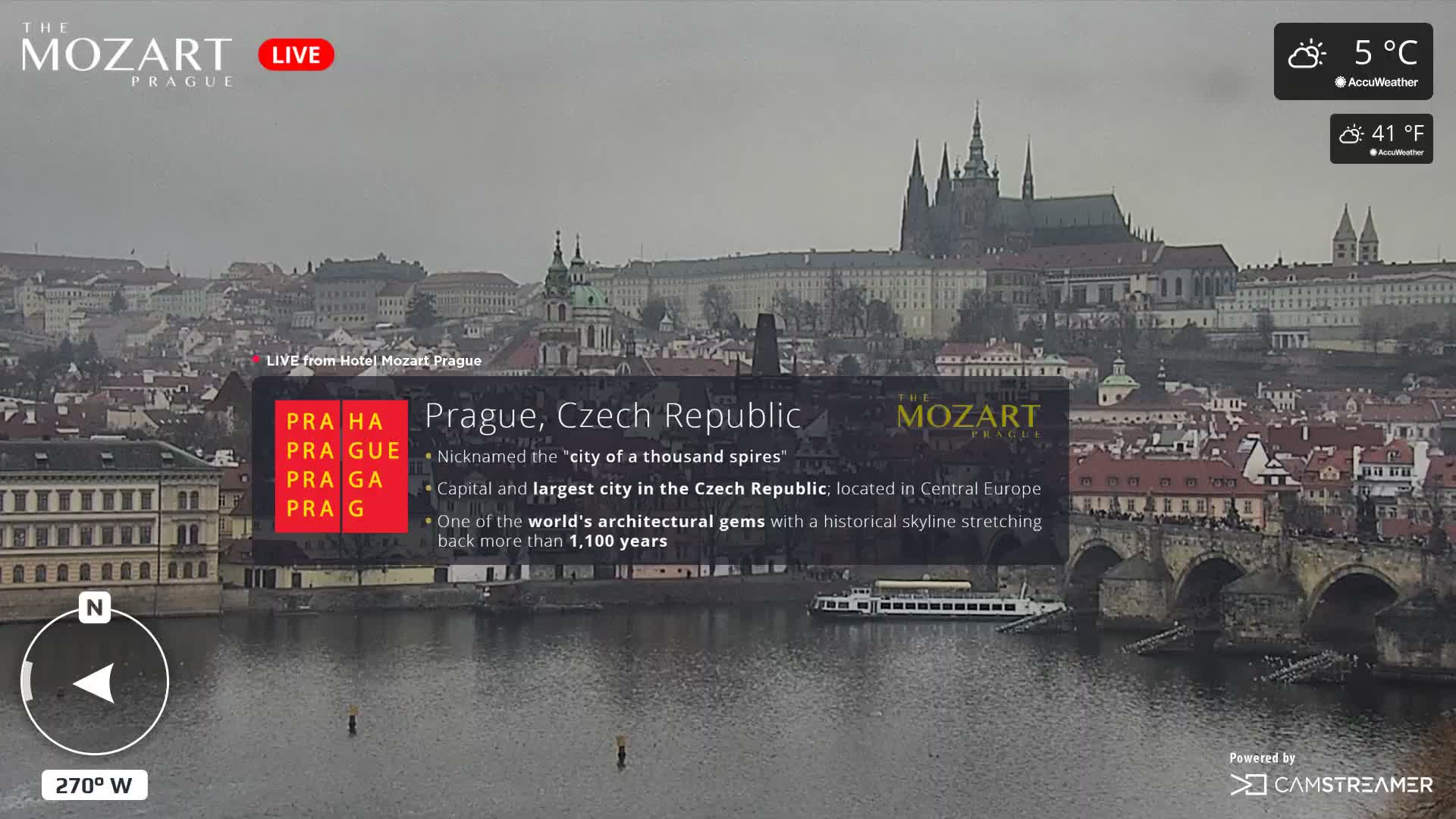 Prague Historical Area Static Live Cam - Praha 1, Praha, Hlavní Město, Czechia