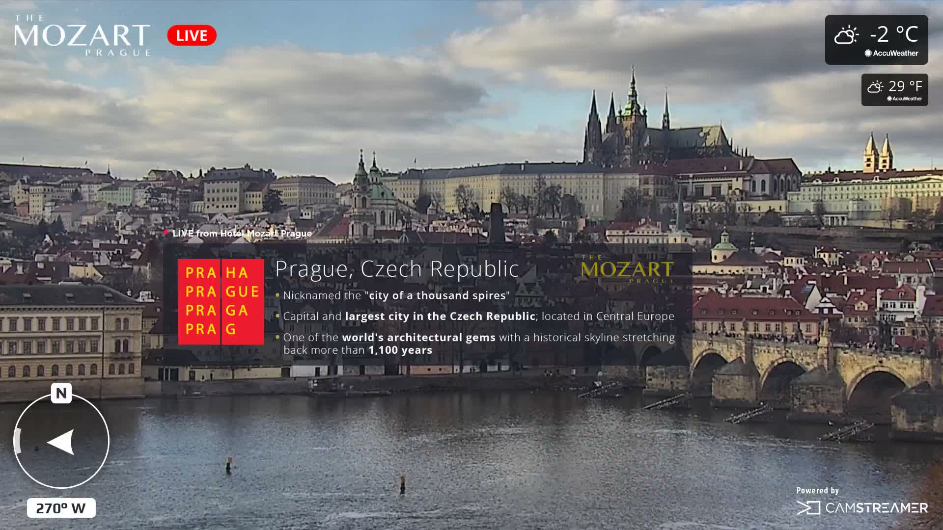 Prague Historical Area Static Live Cam - Praha 1, Praha, Hlavní Město, Czechia