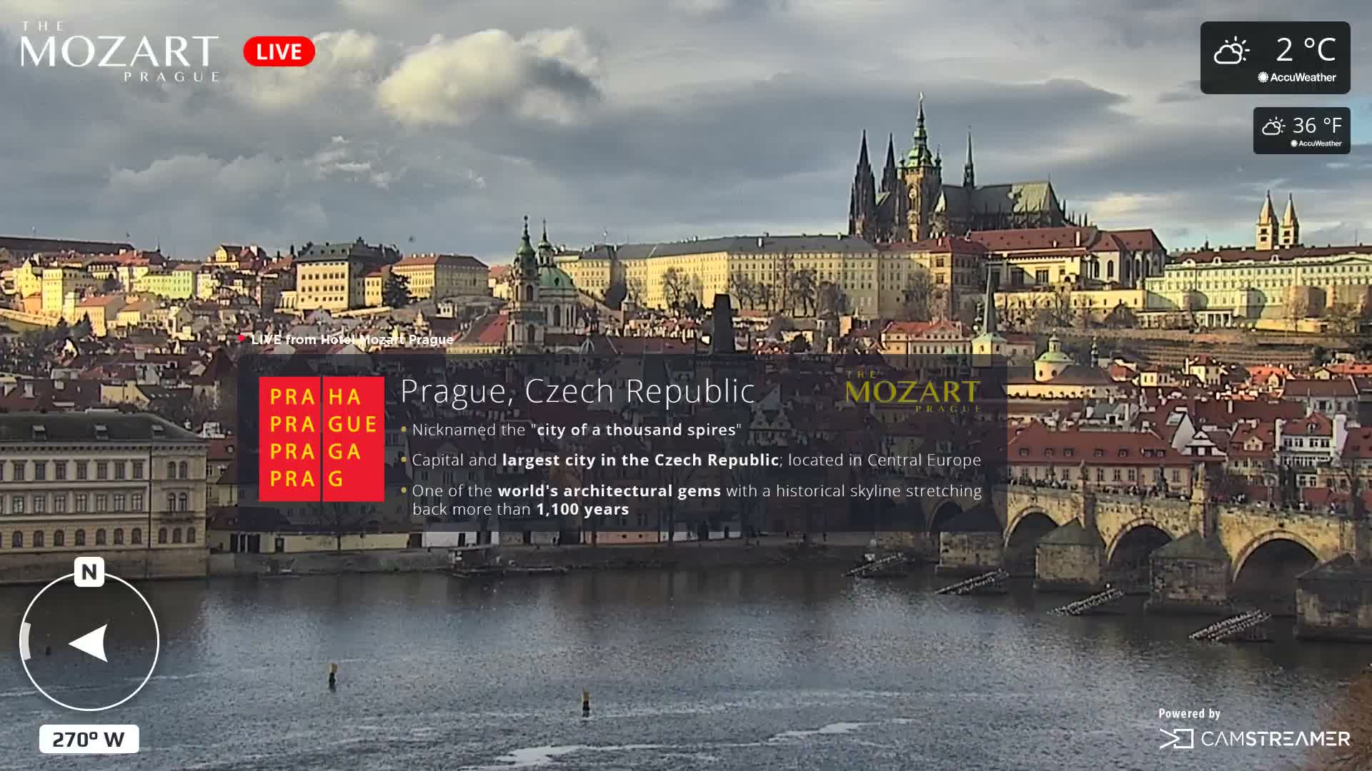 Prague Historical Area Static Live Cam - Praha 1, Praha, Hlavní Město, Czechia
