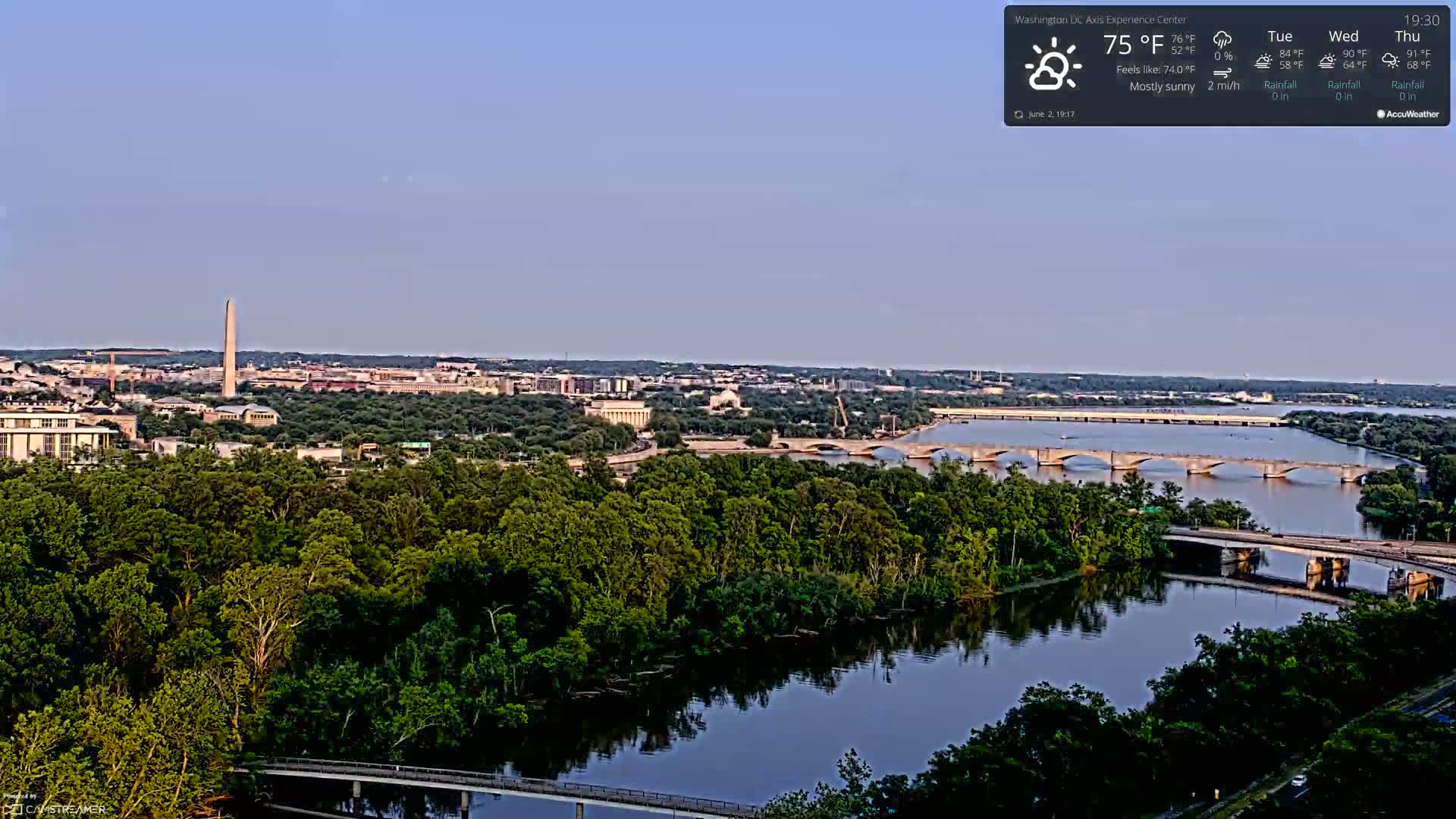 Washington D.C Skyline Live Cam - Washington, Disctrict of Columbia, USA
