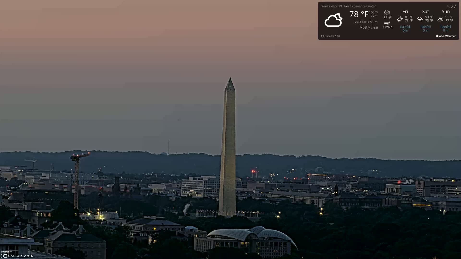 Washington D.C Skyline Live Cam - Washington, Disctrict of Columbia, USA
