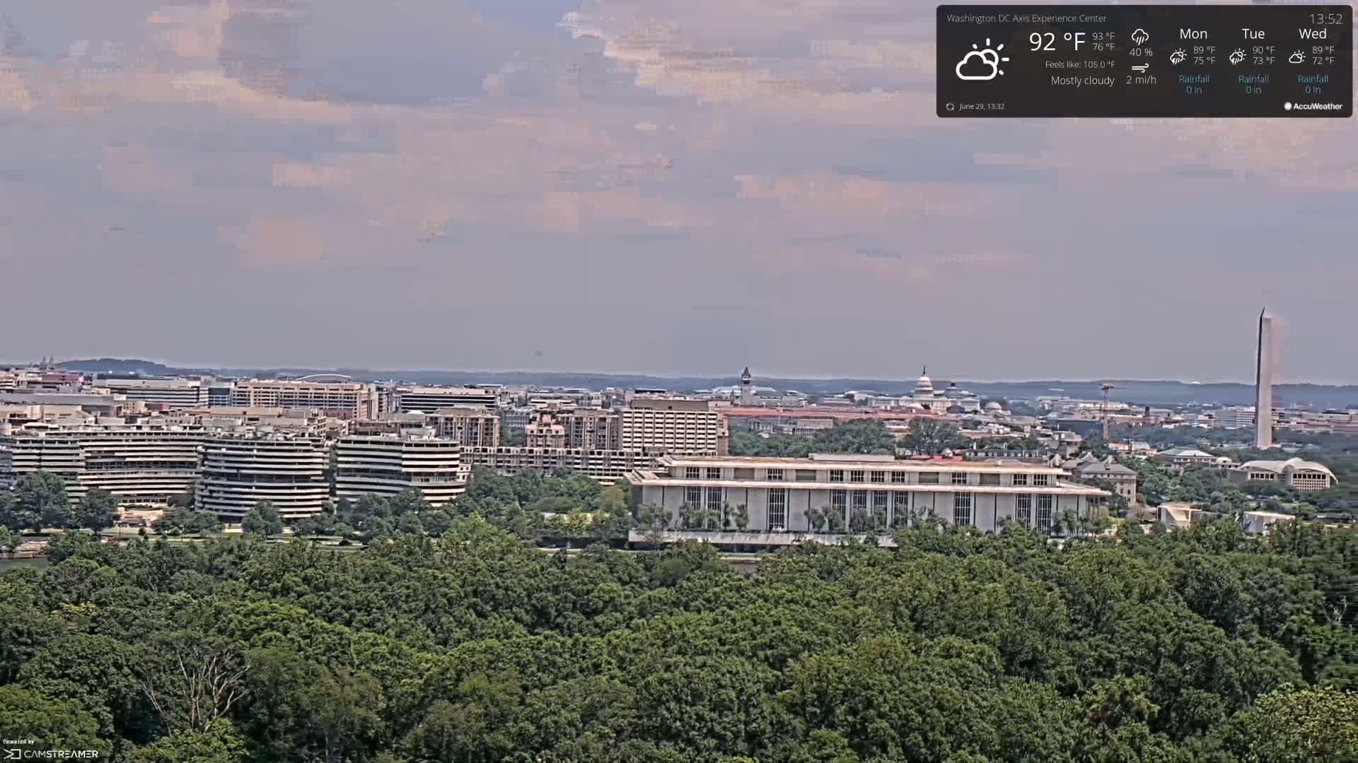 Washington D.C Skyline Live Cam - Washington, Disctrict of Columbia, USA