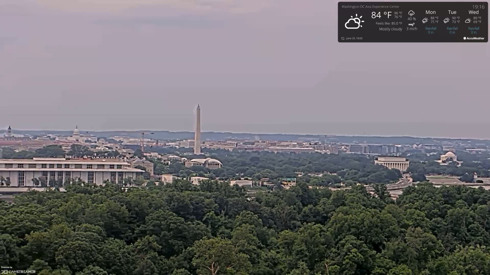 Washington D.C Skyline Live Cam - Washington, Disctrict of Columbia, USA