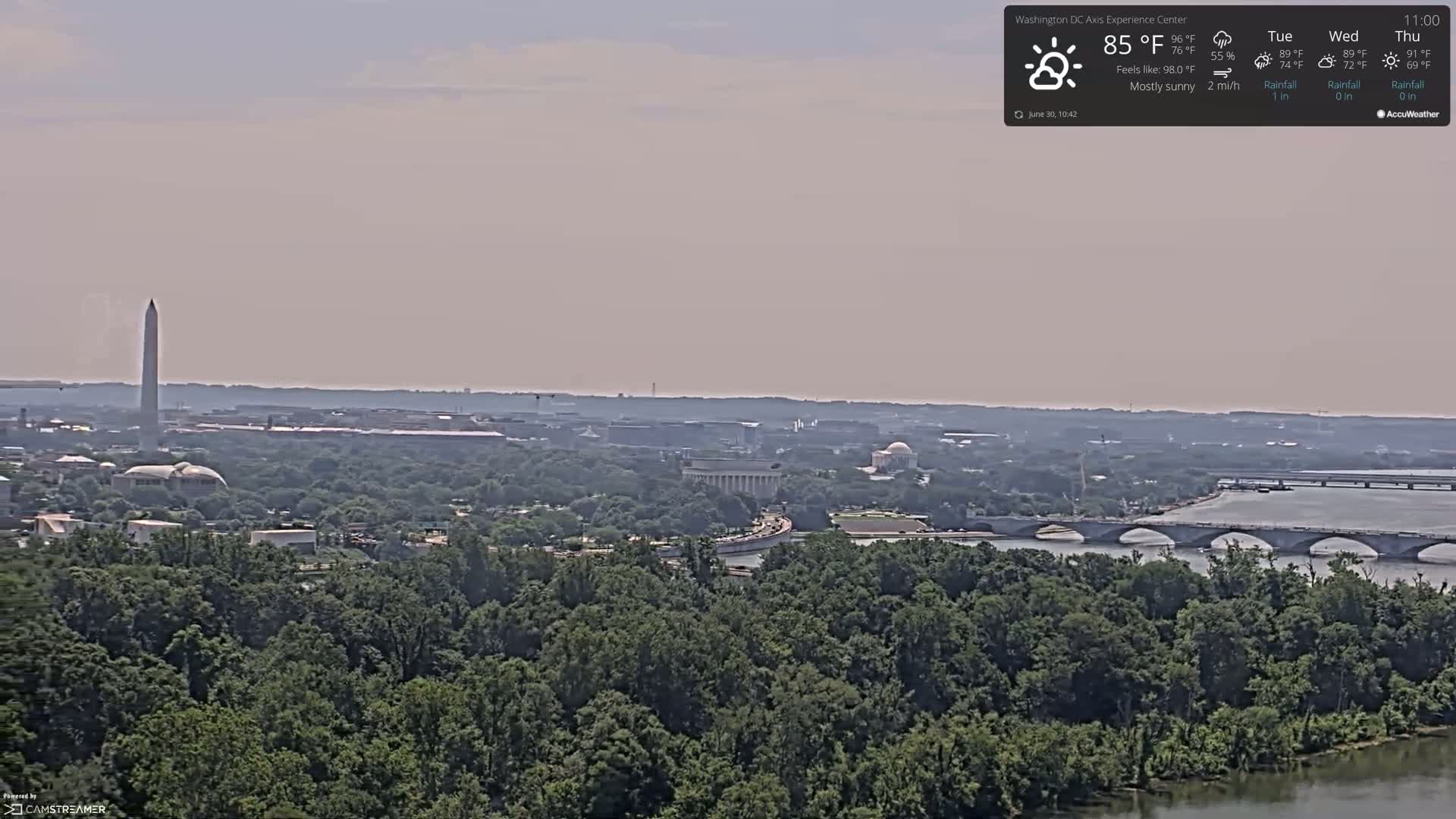 Washington D.C Skyline Live Cam - Washington, Disctrict of Columbia, USA