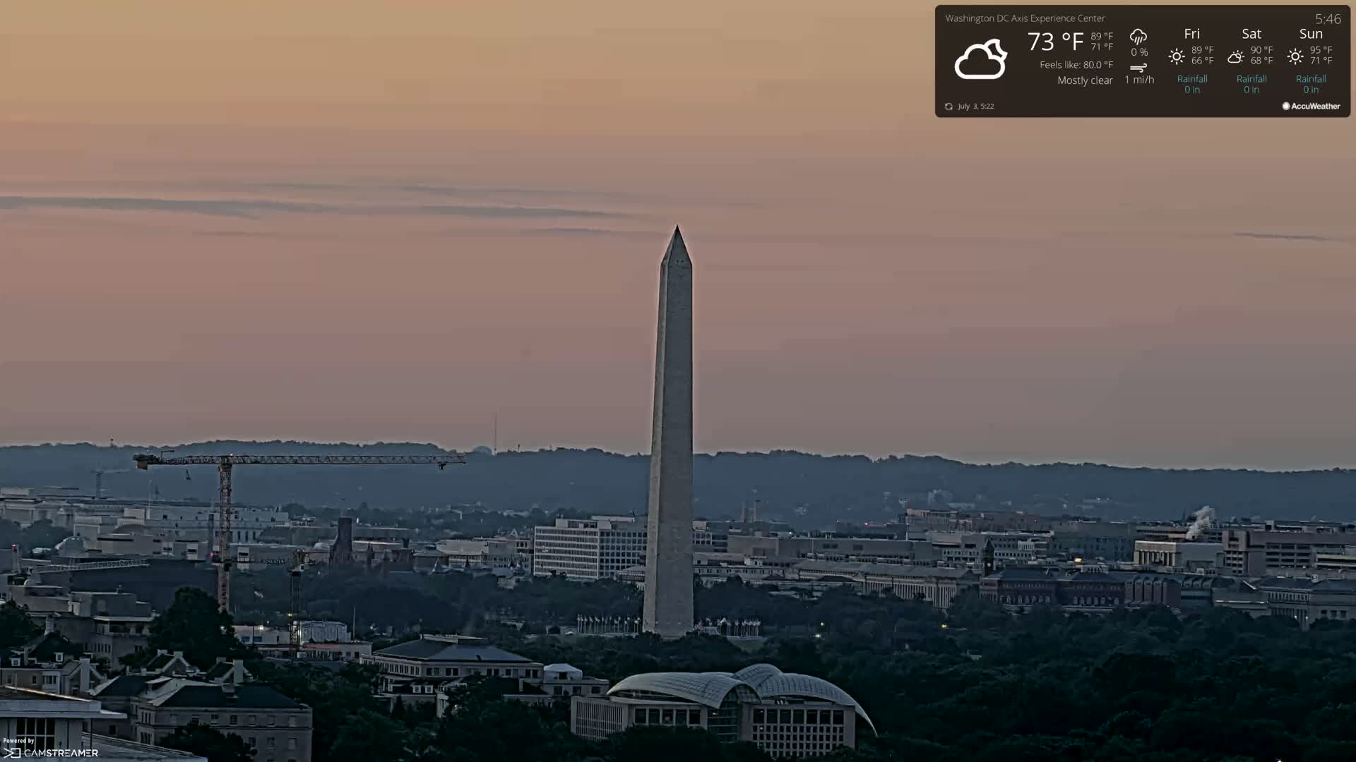 Washington D.C Skyline Live Cam - Washington, Disctrict of Columbia, USA