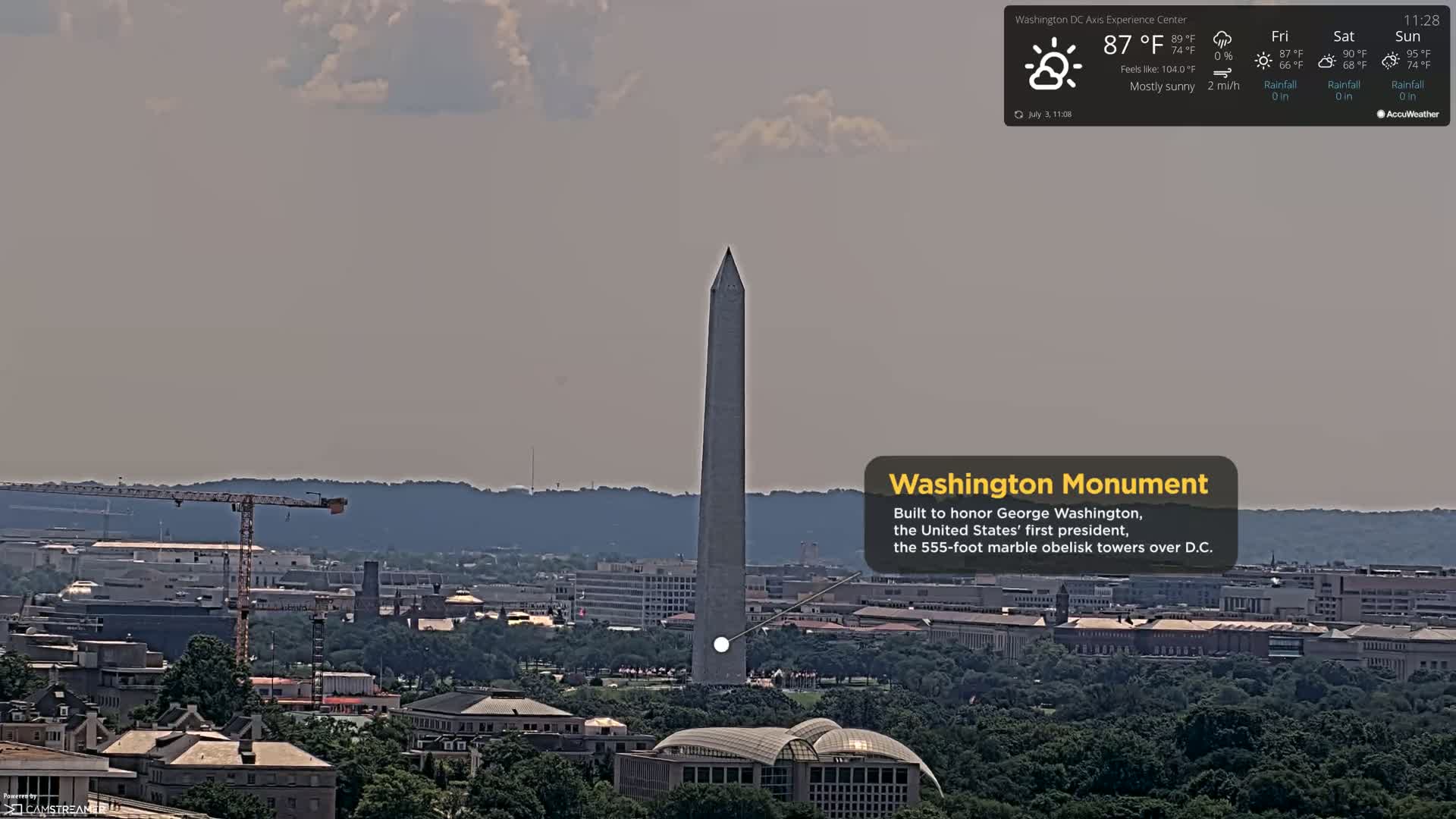 Washington D.C Skyline Live Cam - Washington, Disctrict of Columbia, USA