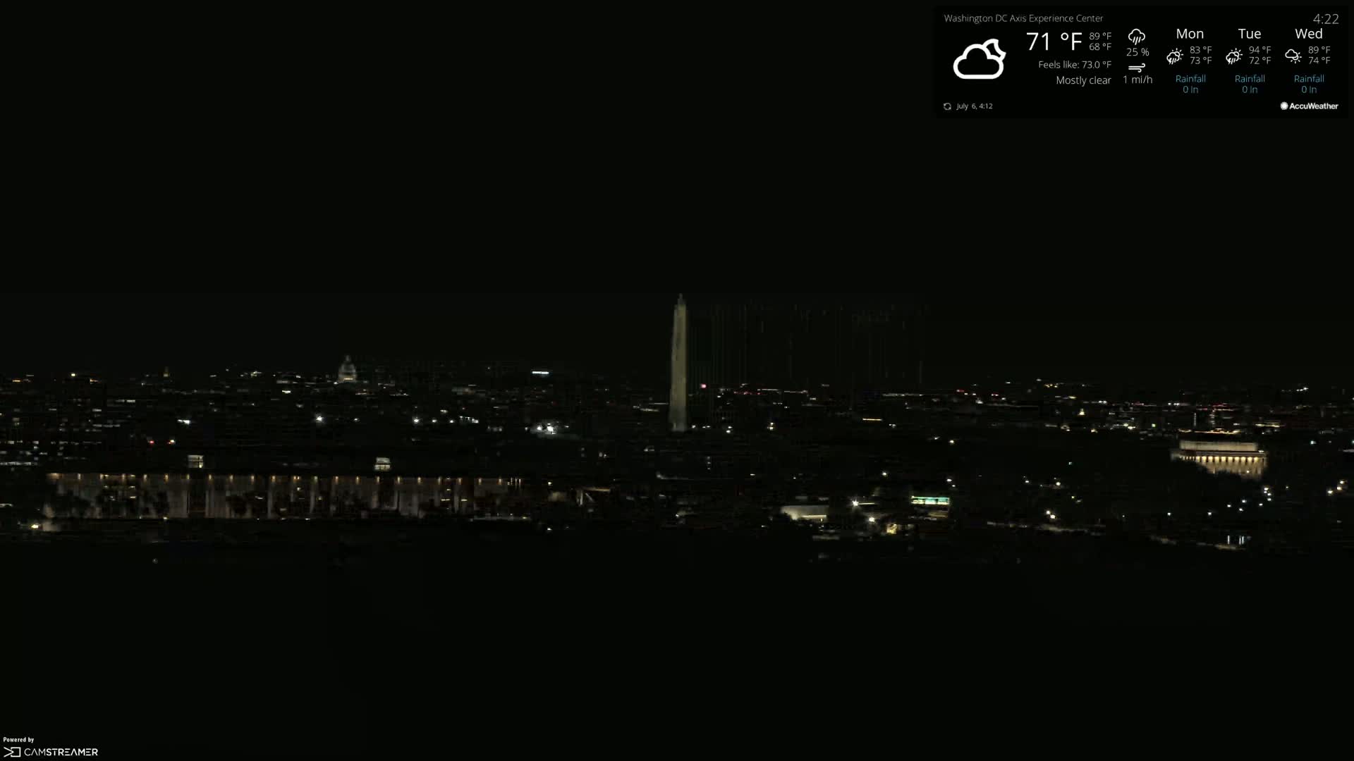 Washington D.C Skyline Live Cam - Washington, Disctrict of Columbia, USA