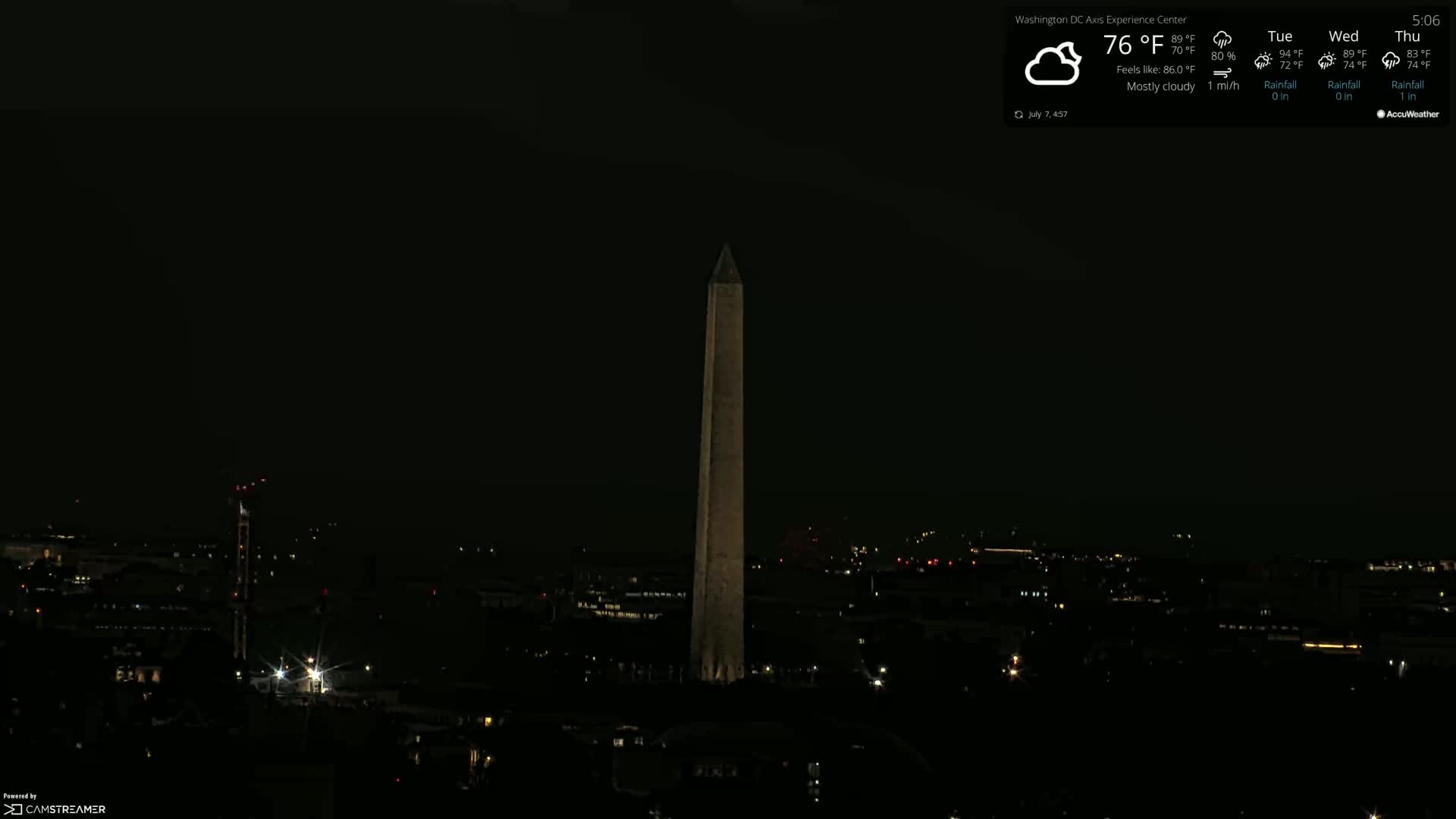 Washington D.C Skyline Live Cam - Washington, Disctrict of Columbia, USA