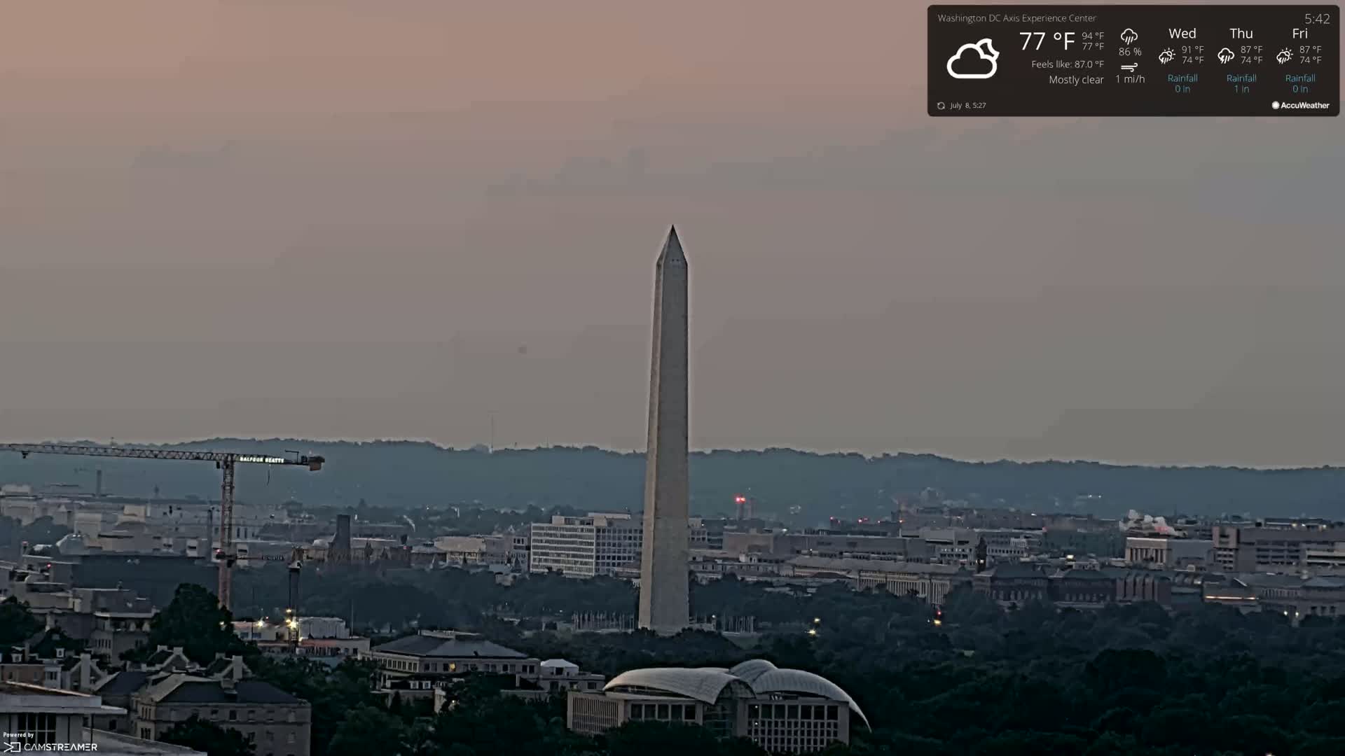 Washington D.C Skyline Live Cam - Washington, Disctrict of Columbia, USA