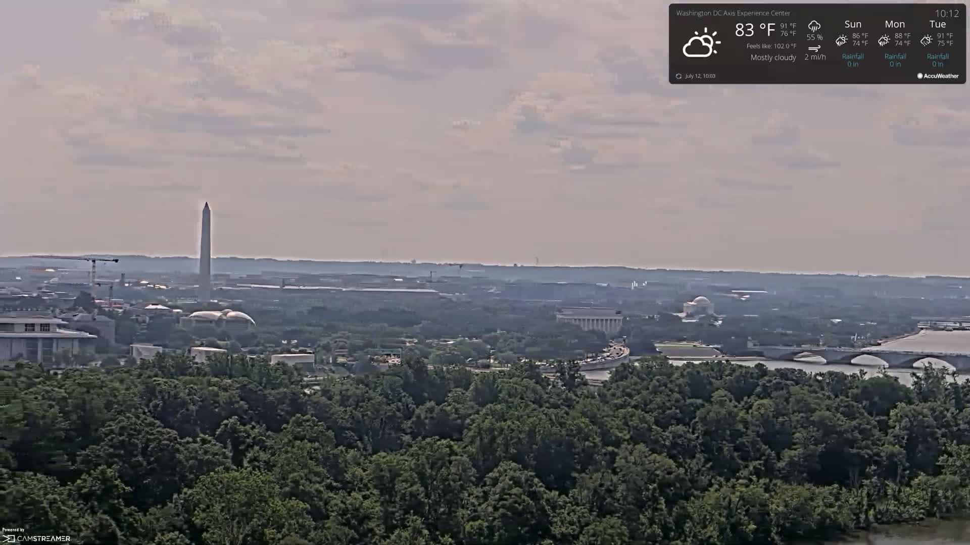 Washington D.C Skyline Live Cam - Washington, Disctrict of Columbia, USA