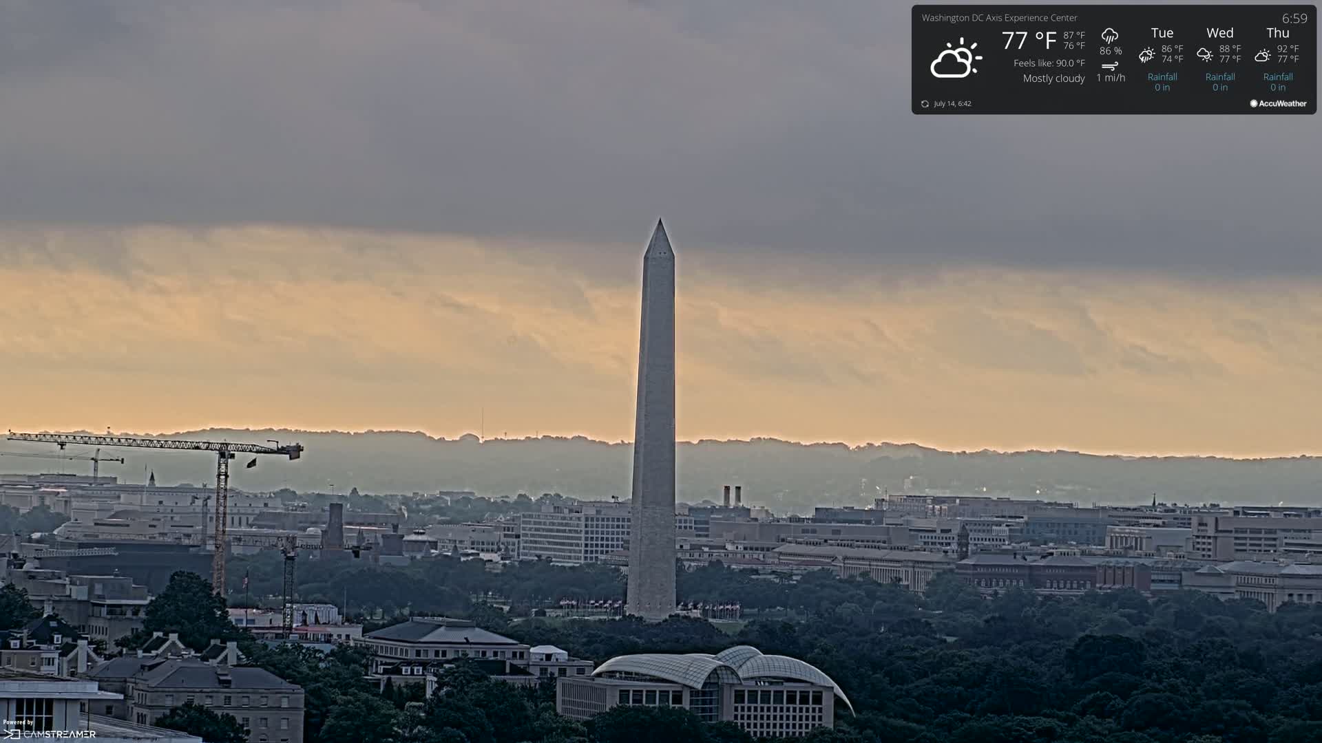 Washington D.C Skyline Live Cam - Washington, Disctrict of Columbia, USA