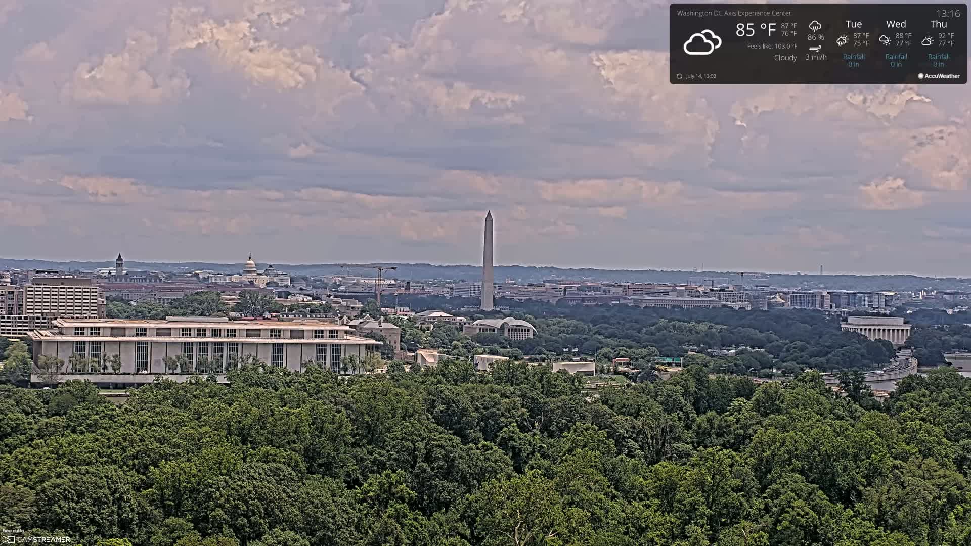 Washington D.C Skyline Live Cam - Washington, Disctrict of Columbia, USA