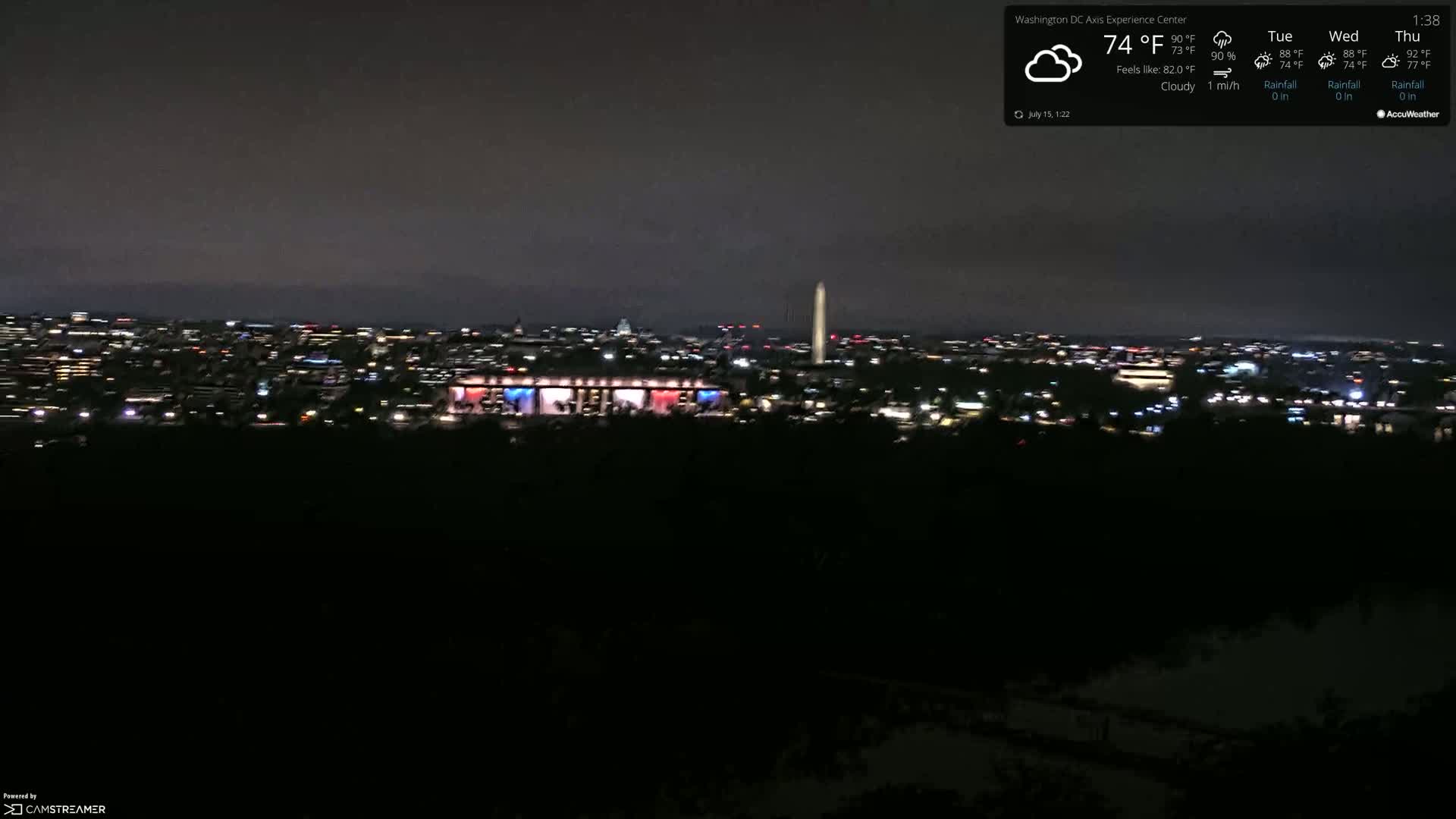 Washington D.C Skyline Live Cam - Washington, Disctrict of Columbia, USA