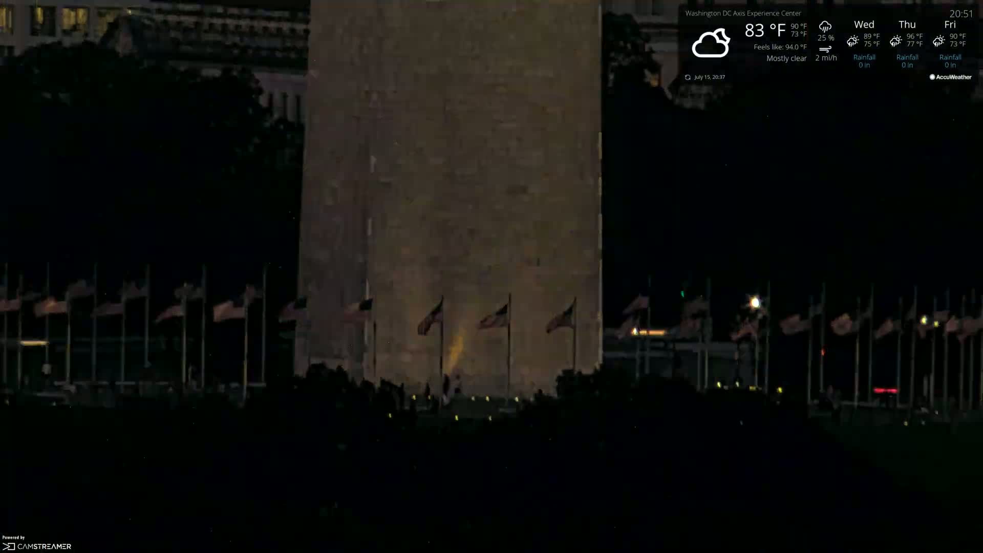Washington D.C Skyline Live Cam - Washington, Disctrict of Columbia, USA