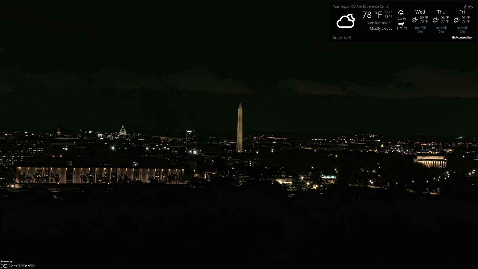 Washington D.C Skyline Live Cam - Washington, Disctrict of Columbia, USA