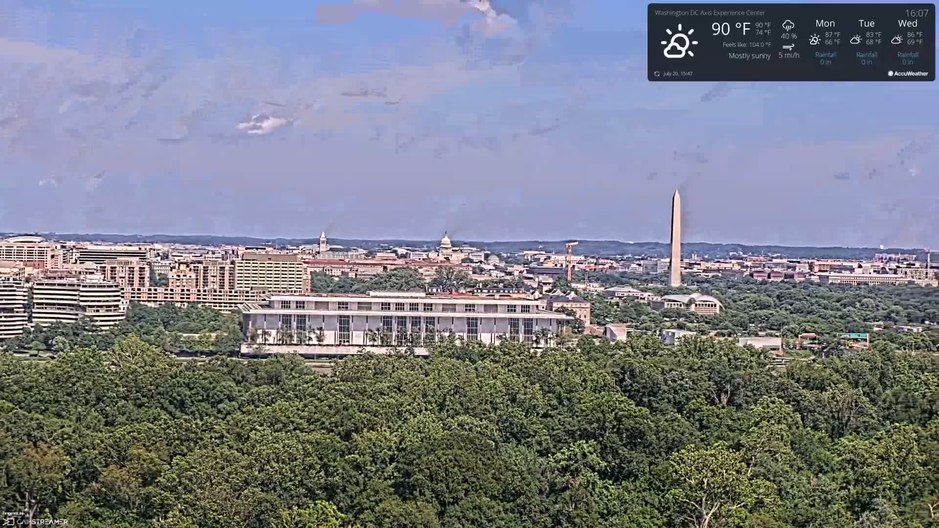 Washington D.C Skyline Live Cam - Washington, Disctrict of Columbia, USA