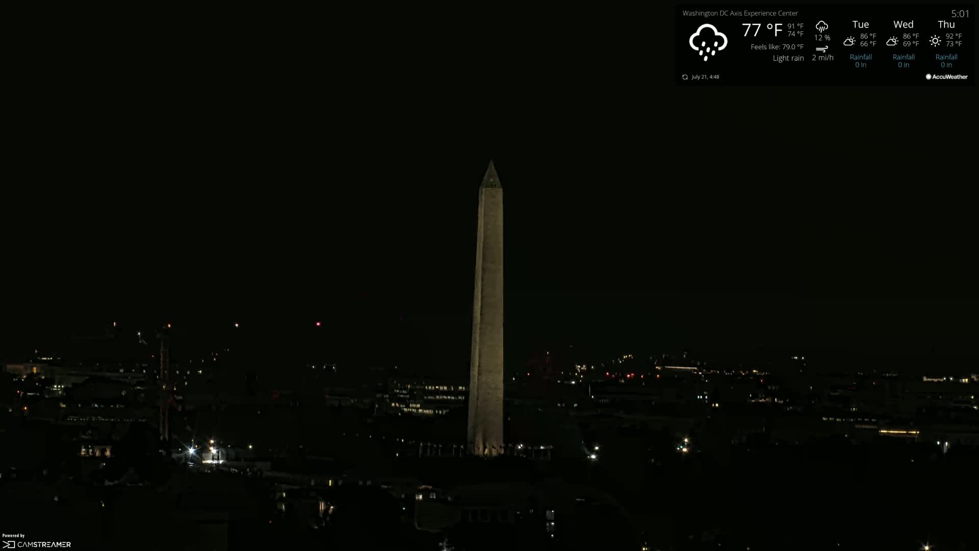 Washington D.C Skyline Live Cam - Washington, Disctrict of Columbia, USA