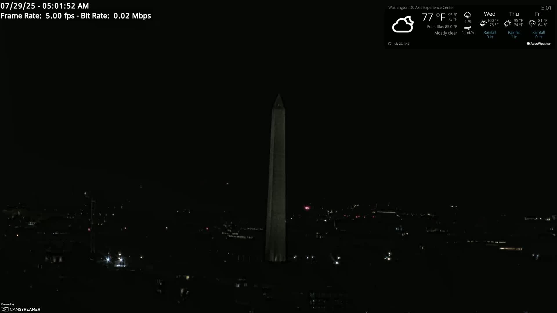 Washington D.C Skyline Live Cam - Washington, Disctrict of Columbia, USA