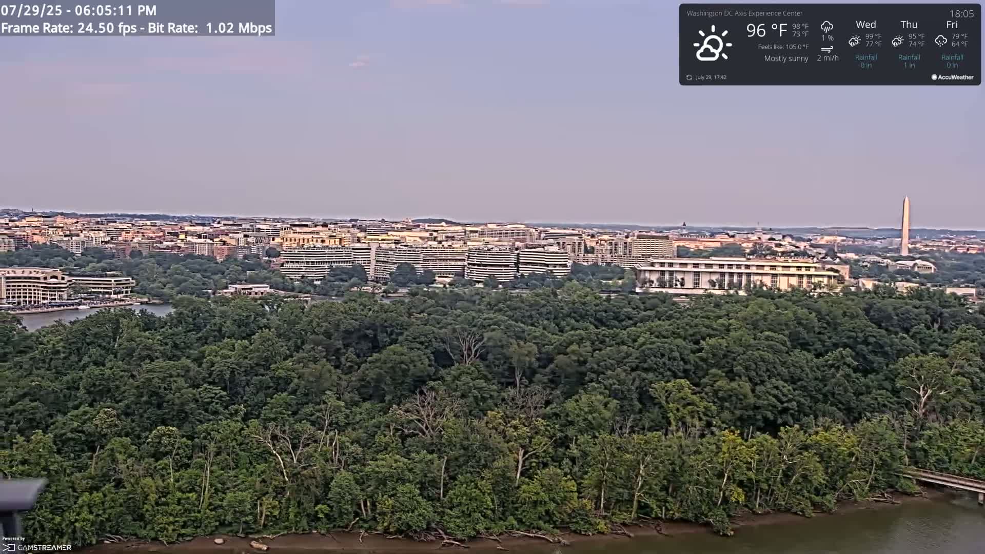 Washington D.C Skyline Live Cam - Washington, Disctrict of Columbia, USA