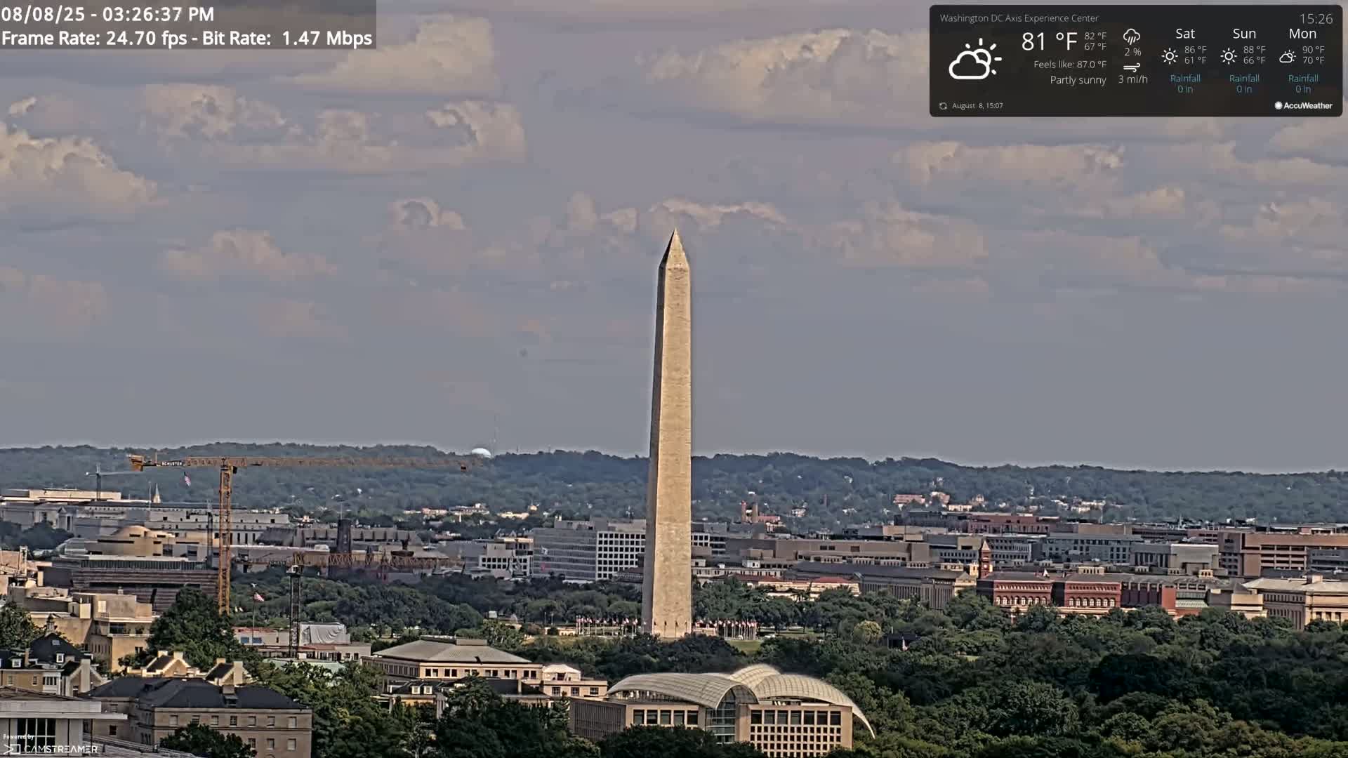 Washington D.C Skyline Live Cam - Washington, Disctrict of Columbia, USA