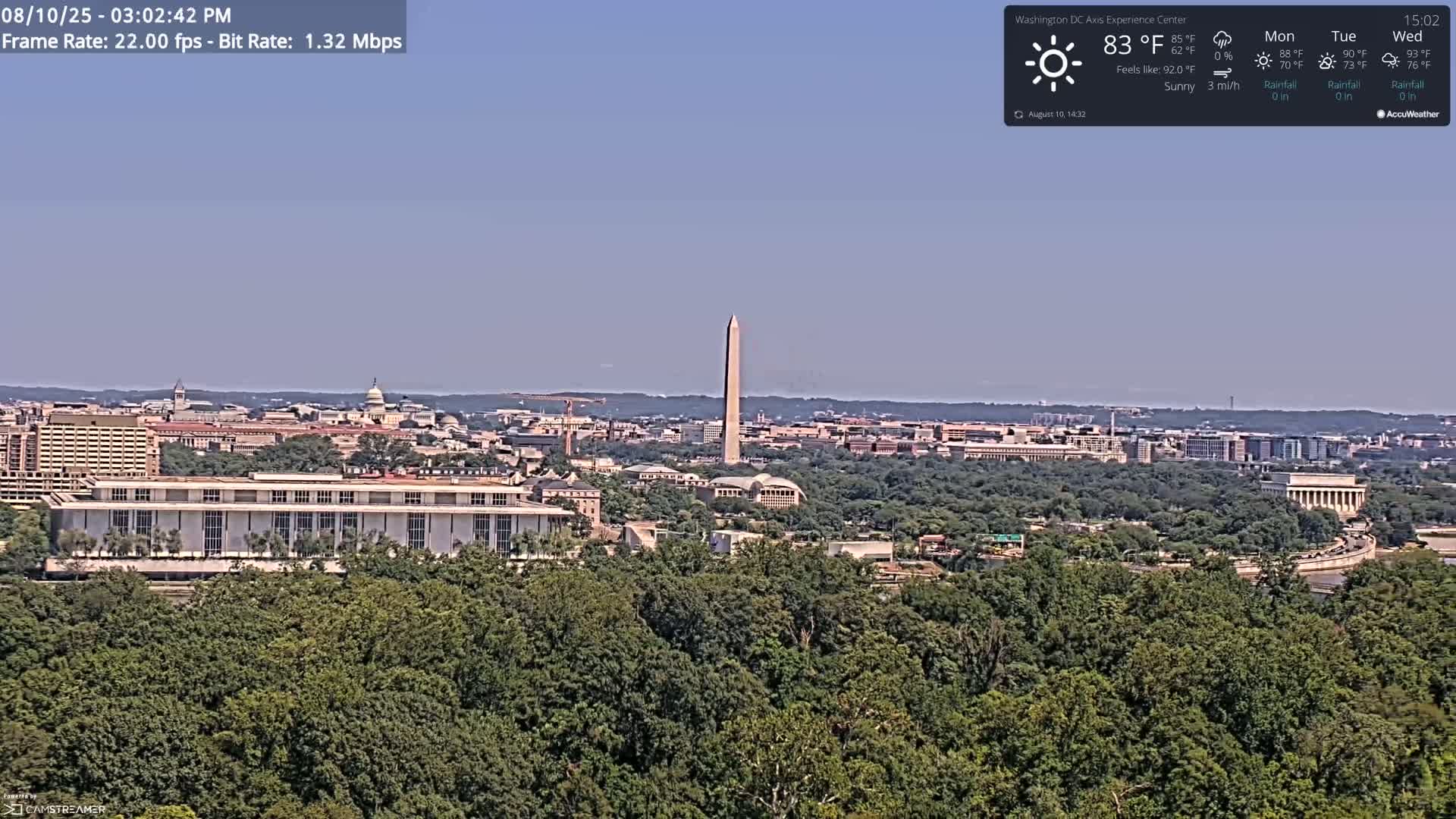 Washington D.C Skyline Live Cam - Washington, Disctrict of Columbia, USA